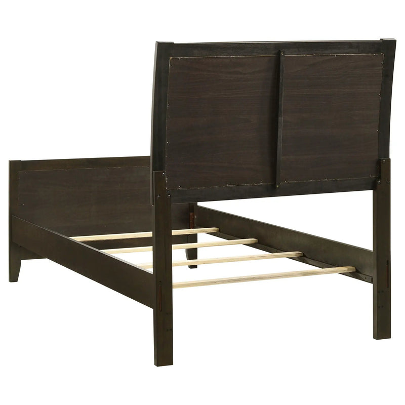 Wilkes 51-inch Upholstered Twin Bed Dark Cocoa by Unique Piece Furniture