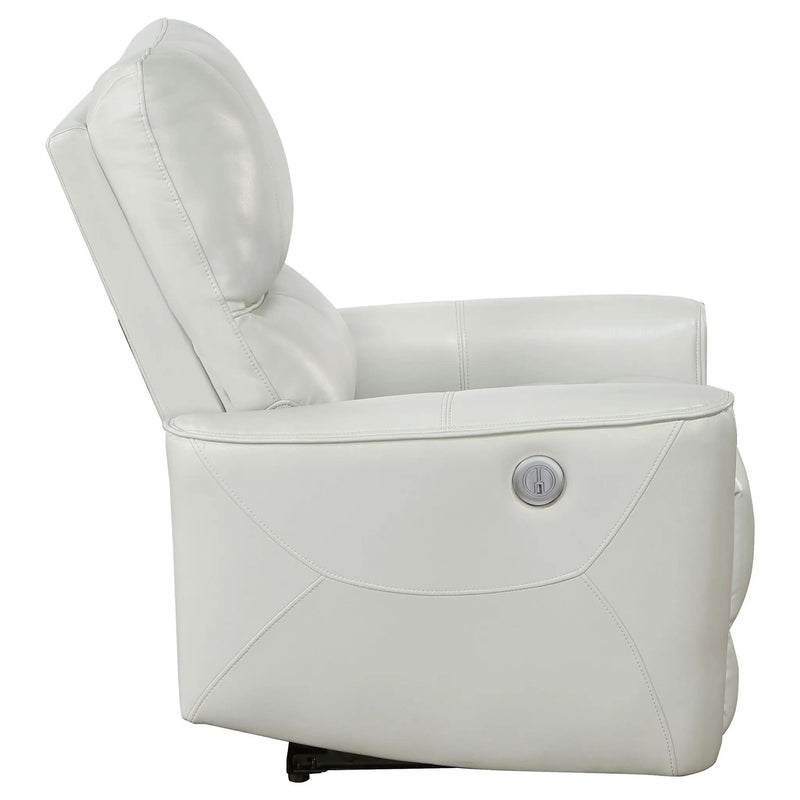Greenfield Upholstered Power Recliner Chair Dove Grey by Unique Piece Furniture