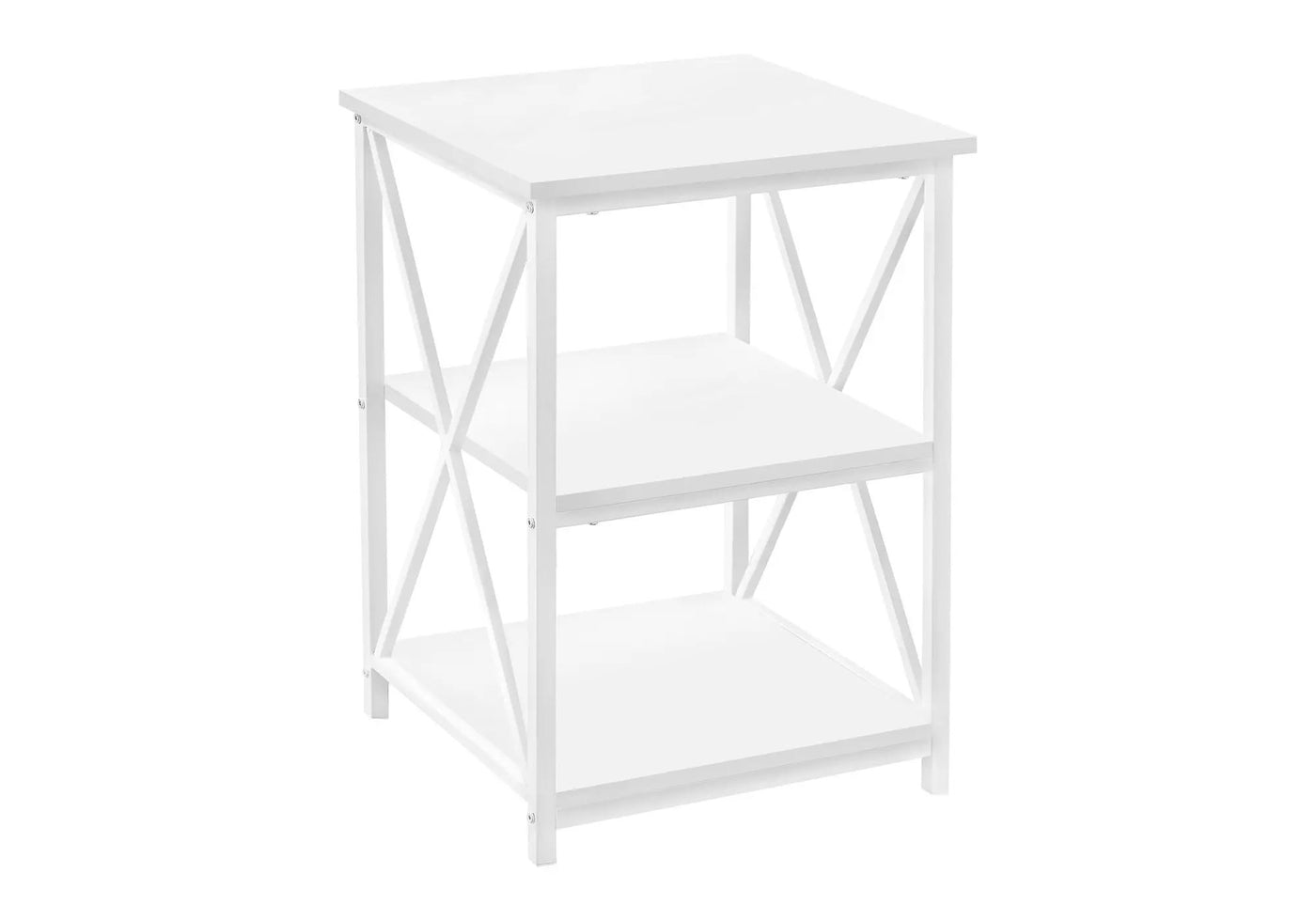 3 Tier Accent Table Side Marble Look Contemporary & Modern by HouseOfZazla