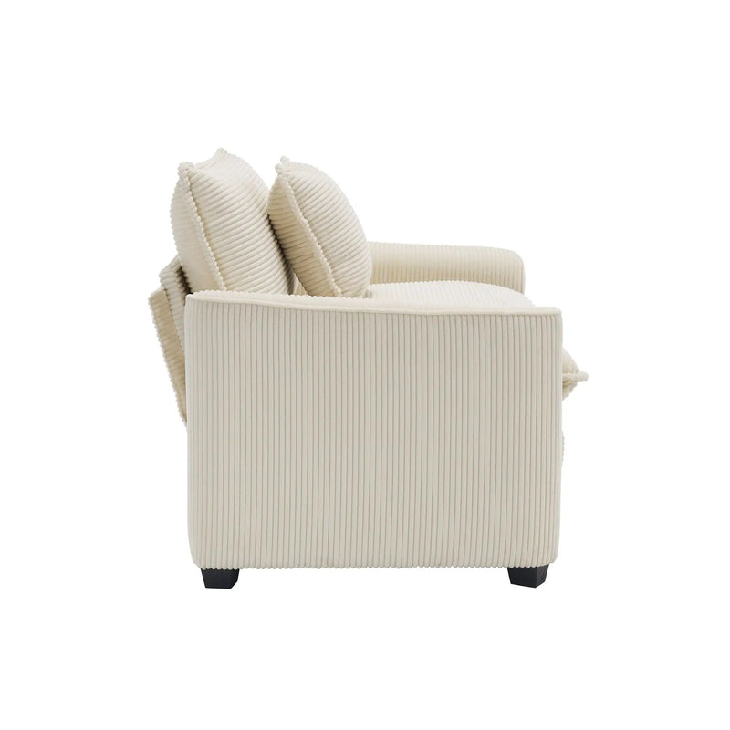 Modern Classic Fabric Single Chair Deep Seat Sofa With Pillow by HouseOfZazla