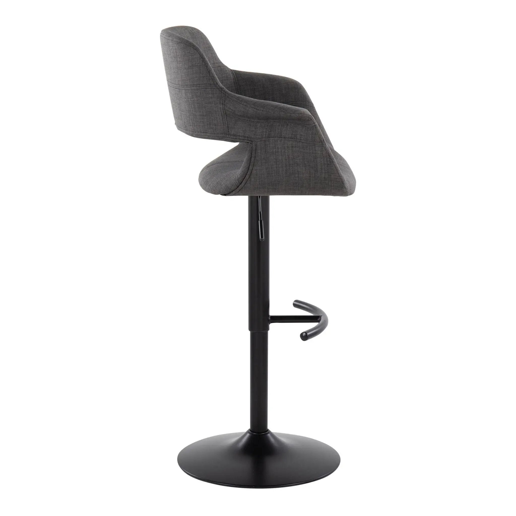 Vintage Flair - Mid Century Modern Adjustable Barstool With Swivel & Rounded T Footrest (Set of 2) by HouseOfZazla