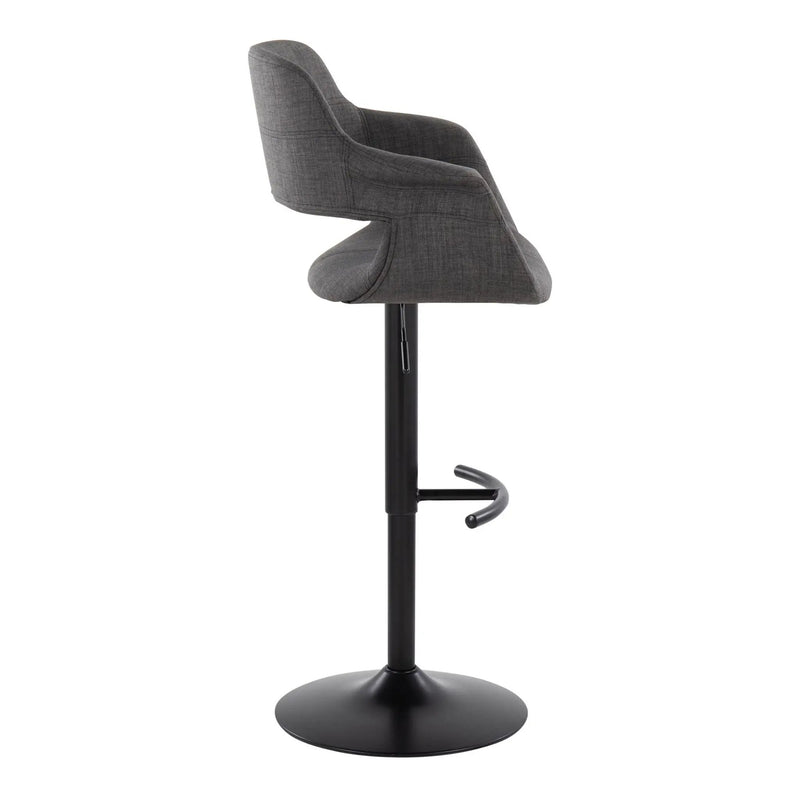 Vintage Flair - Mid Century Modern Adjustable Barstool With Swivel & Rounded T Footrest (Set of 2) by HouseOfZazla