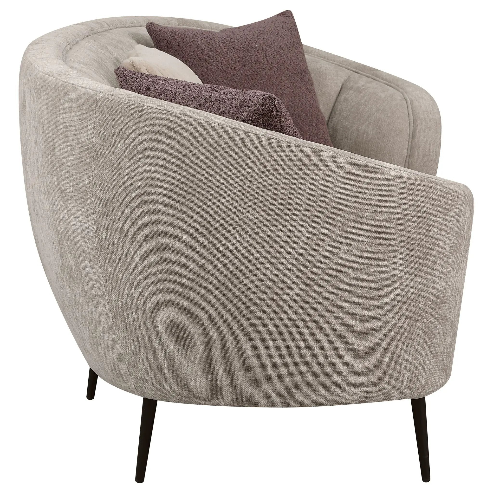Ellorie 2-piece Upholstered Curved Sofa Set Beige by Unique Piece Furniture