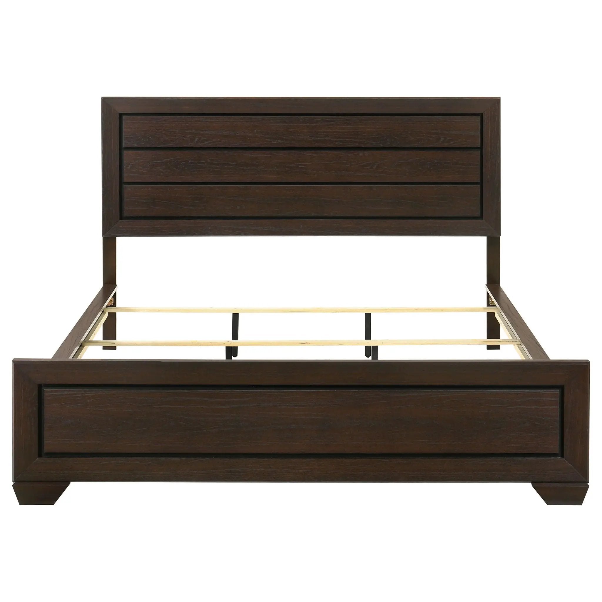 Kauffman Wood California King Panel Bed Dark Cocoa by Unique Piece Furniture