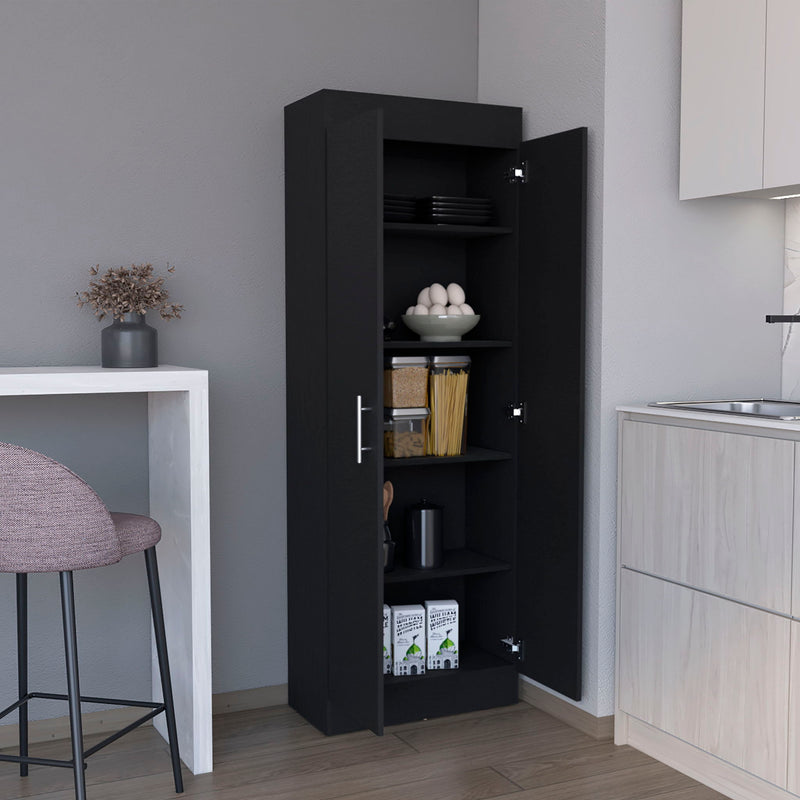 Pantry Cabinet Kitchen Storage with Multiple Shelves - Black, photo 4 of 7