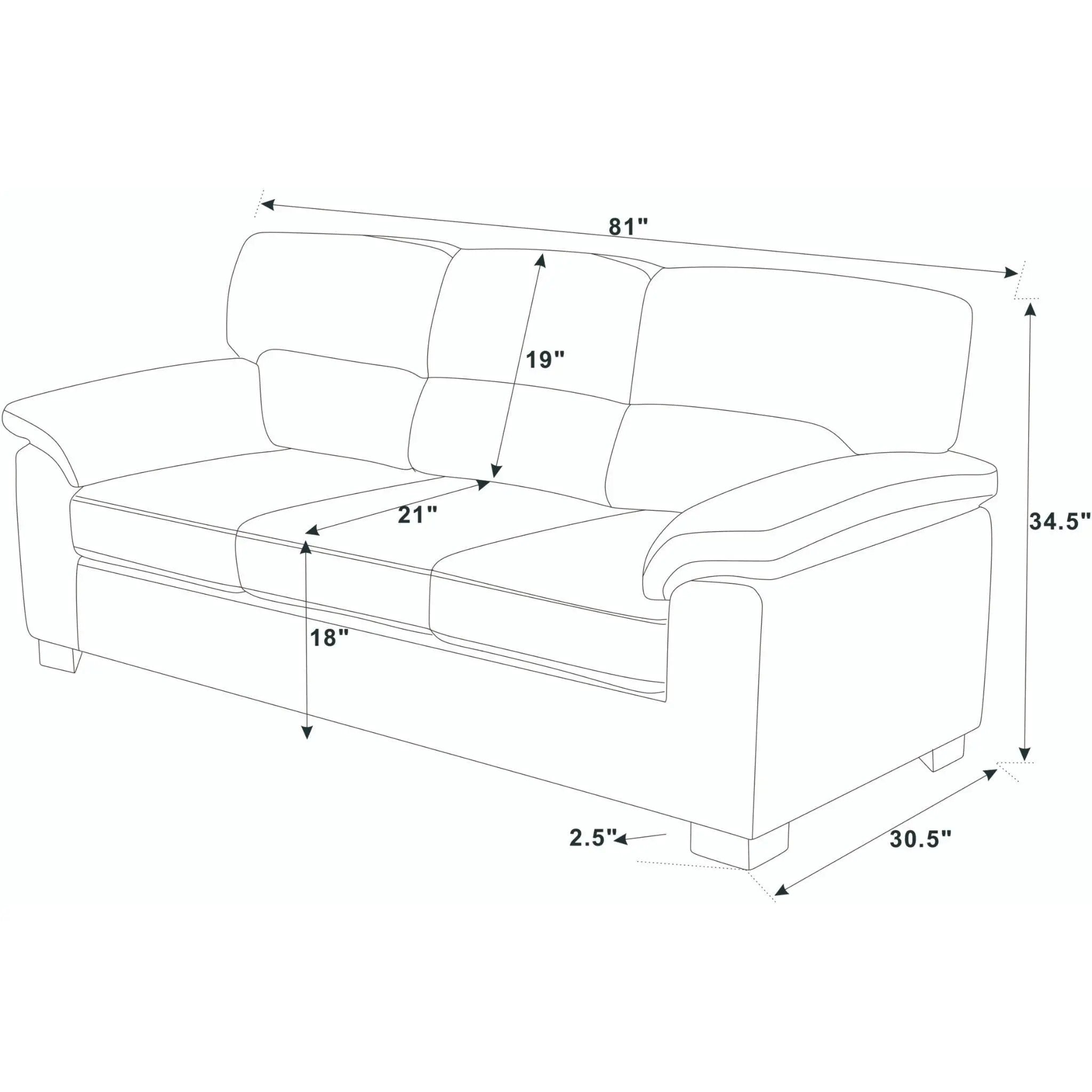 Vintage Inspired 3 Seat Sofa With Tufted Cushions by Unique Piece Furniture