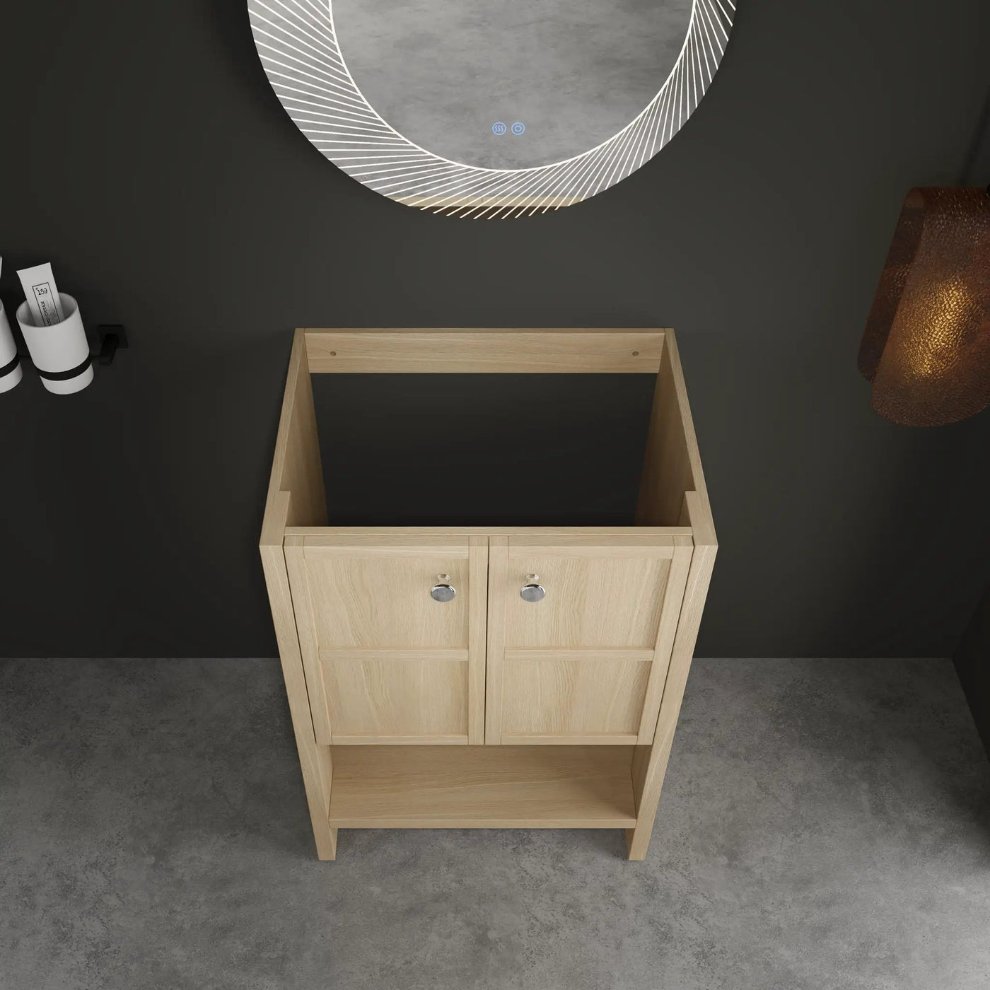 Modern Freestanding Bathroom Vanity With 2 Soft Closing Doors by HouseOfZazla