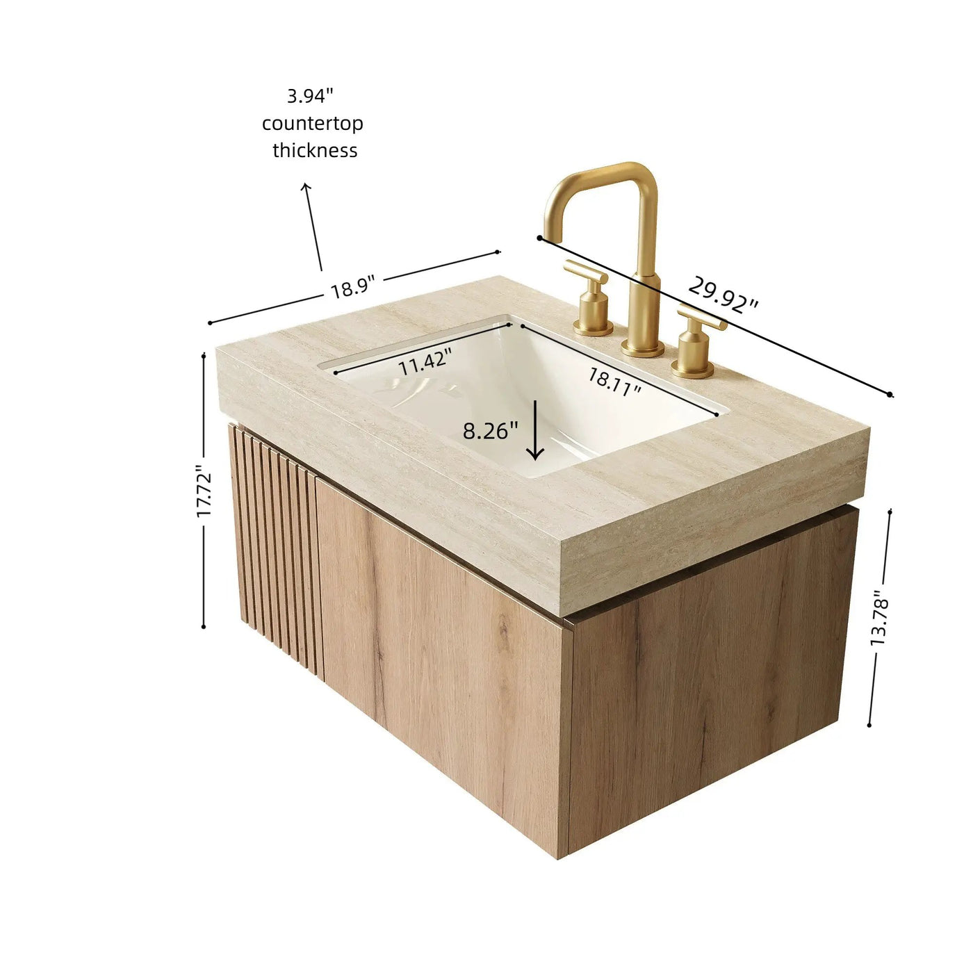 MURI 30" Bathroom Vanity & Sink by HouseOfZazla