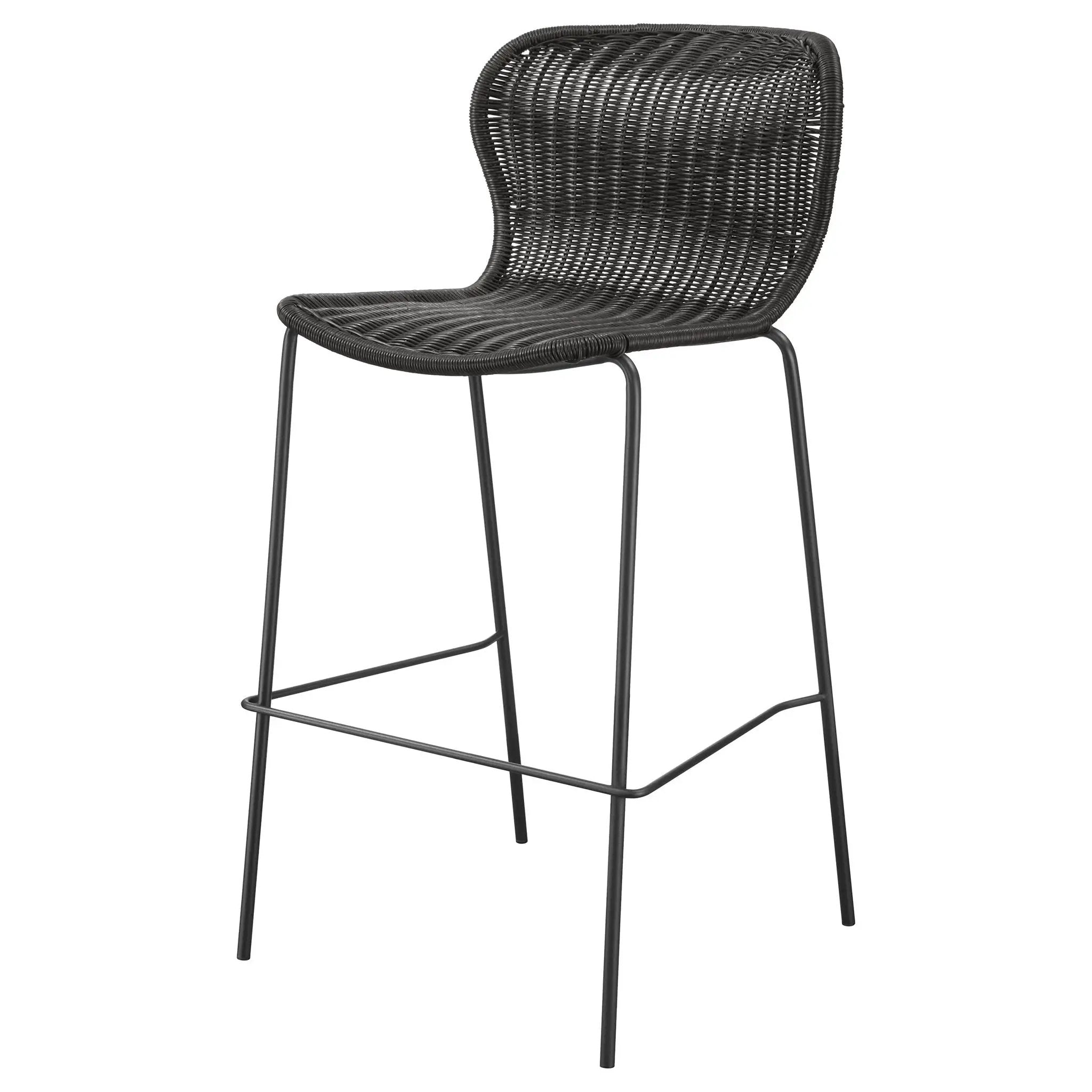 Mckinley Faux Rattan Metal Bar Chair Brown (Set of 2) by Unique Piece Furniture