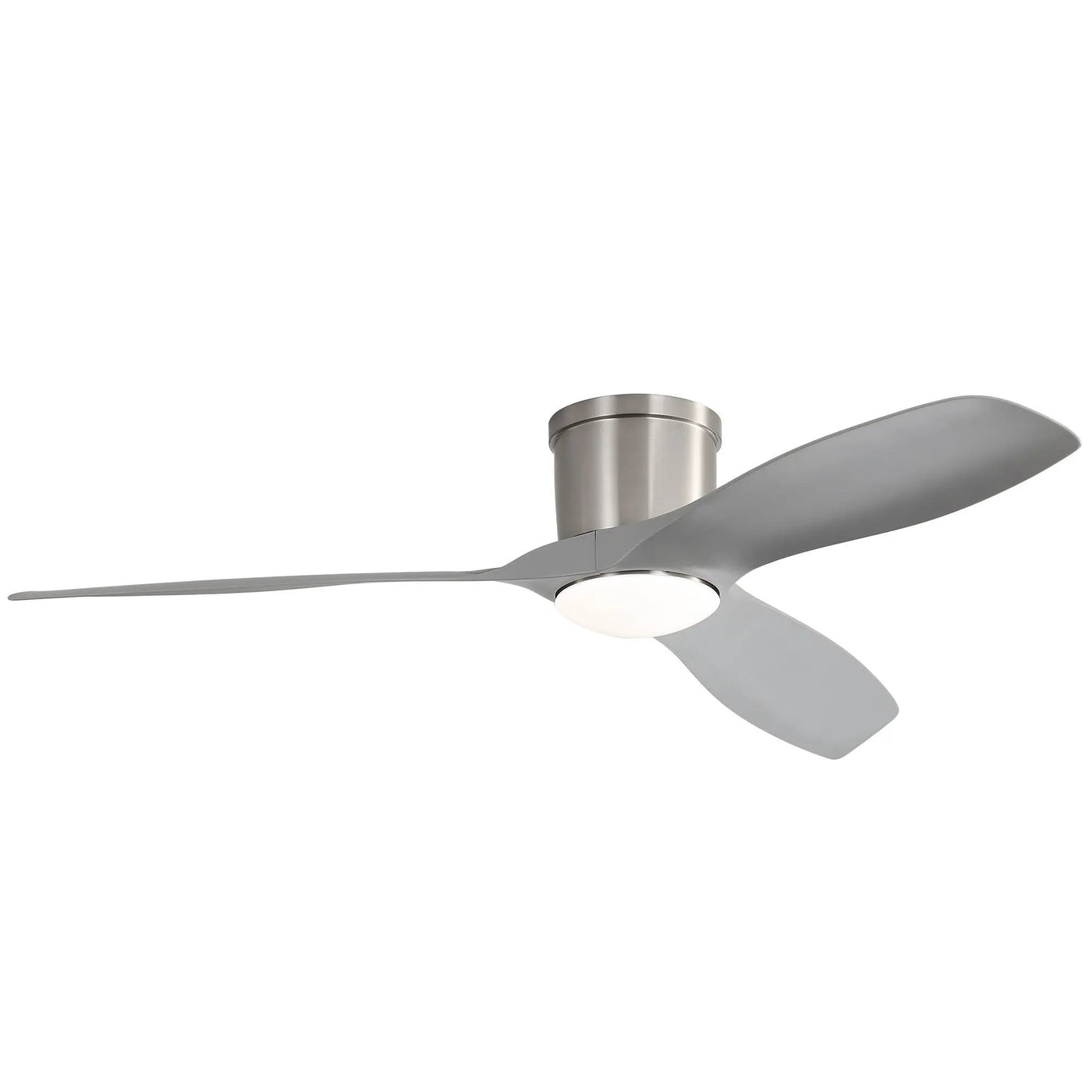 Flush Mount Ceiling Fan With Dimmable LED Light, 3 Blades, Reversible DC Motor by HouseOfZazla