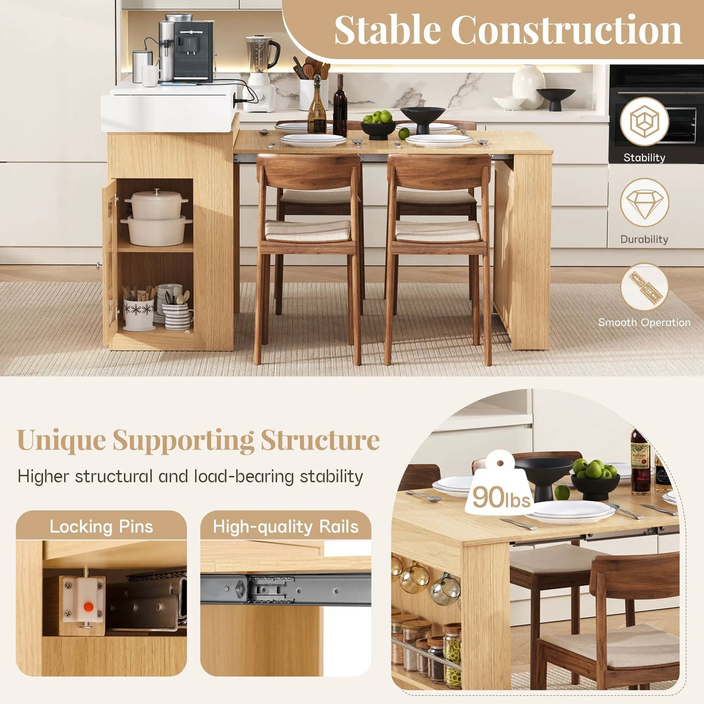 Extendable Dining Table With Folding Top by HouseOfZazla