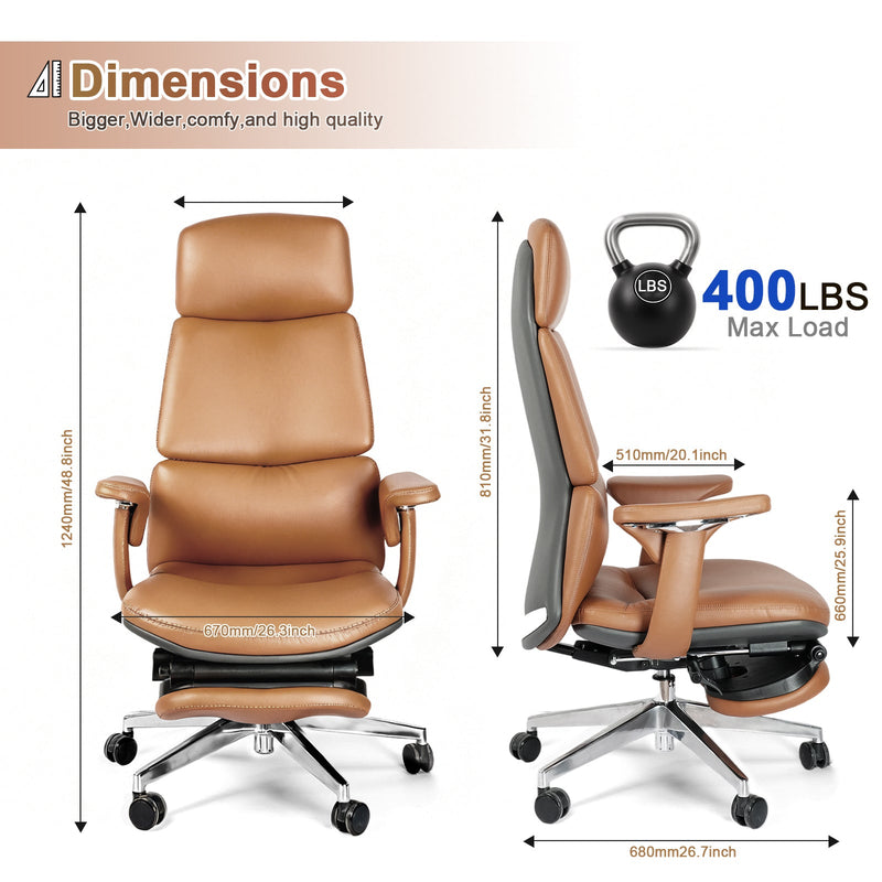 Ergonomic Leather Executive Office Chair, photo 6 of 7