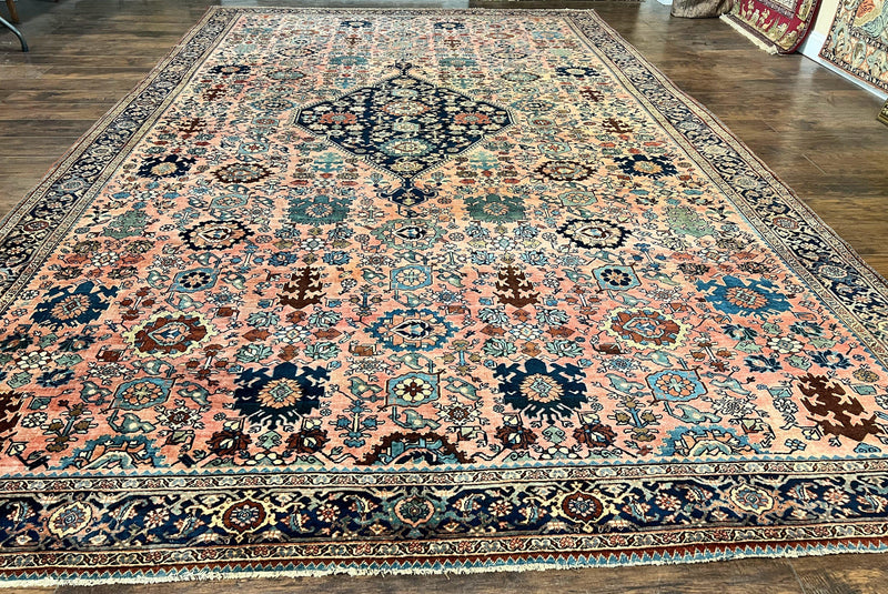 Rare Persian Sarouk Farahan Rug 9x15 – Antique Wool Carpet, Signed By Master Weaver by Jewel Rugs