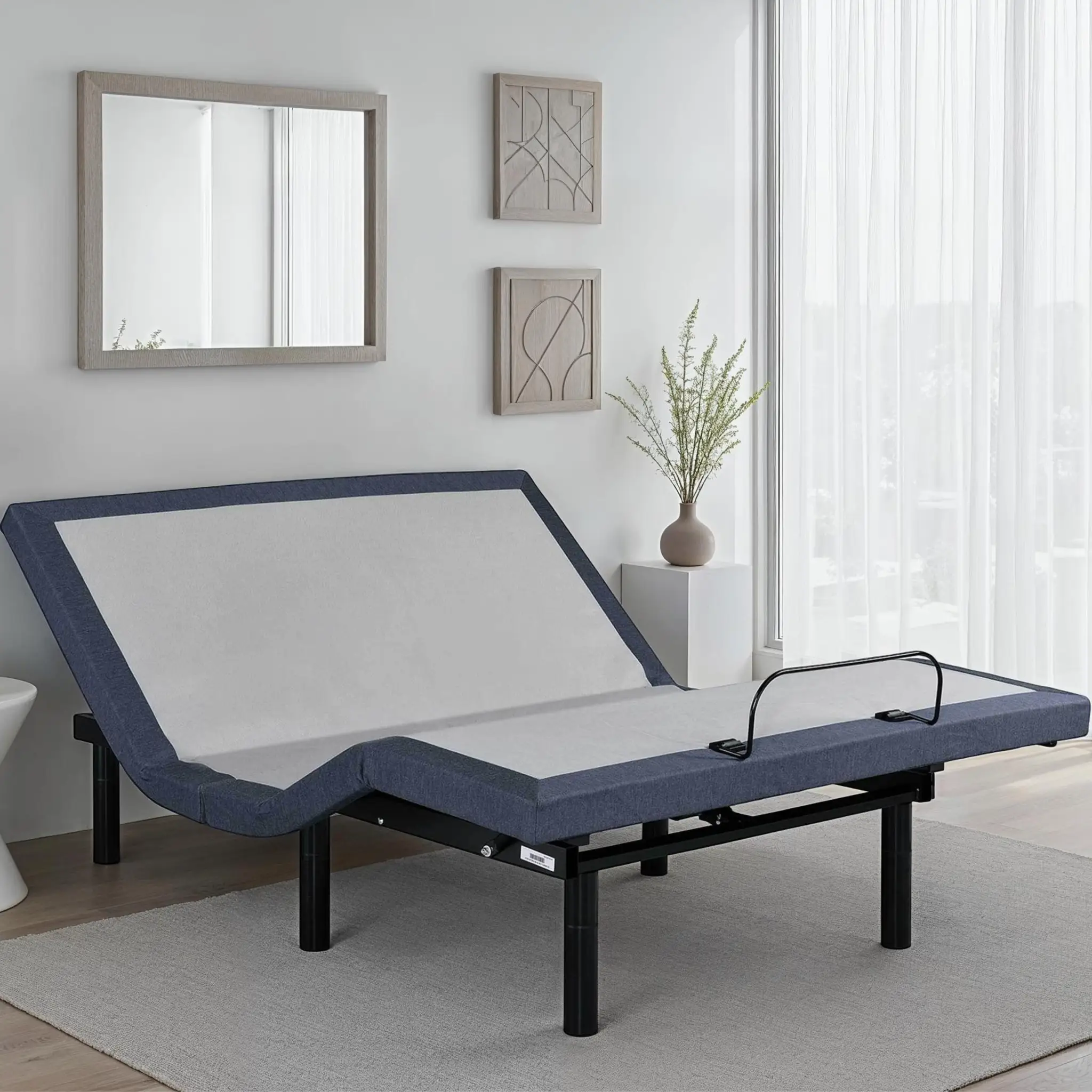 Twin XL Adjustable Bed Base with Massage and Position Adjustments by HouseOfZazla