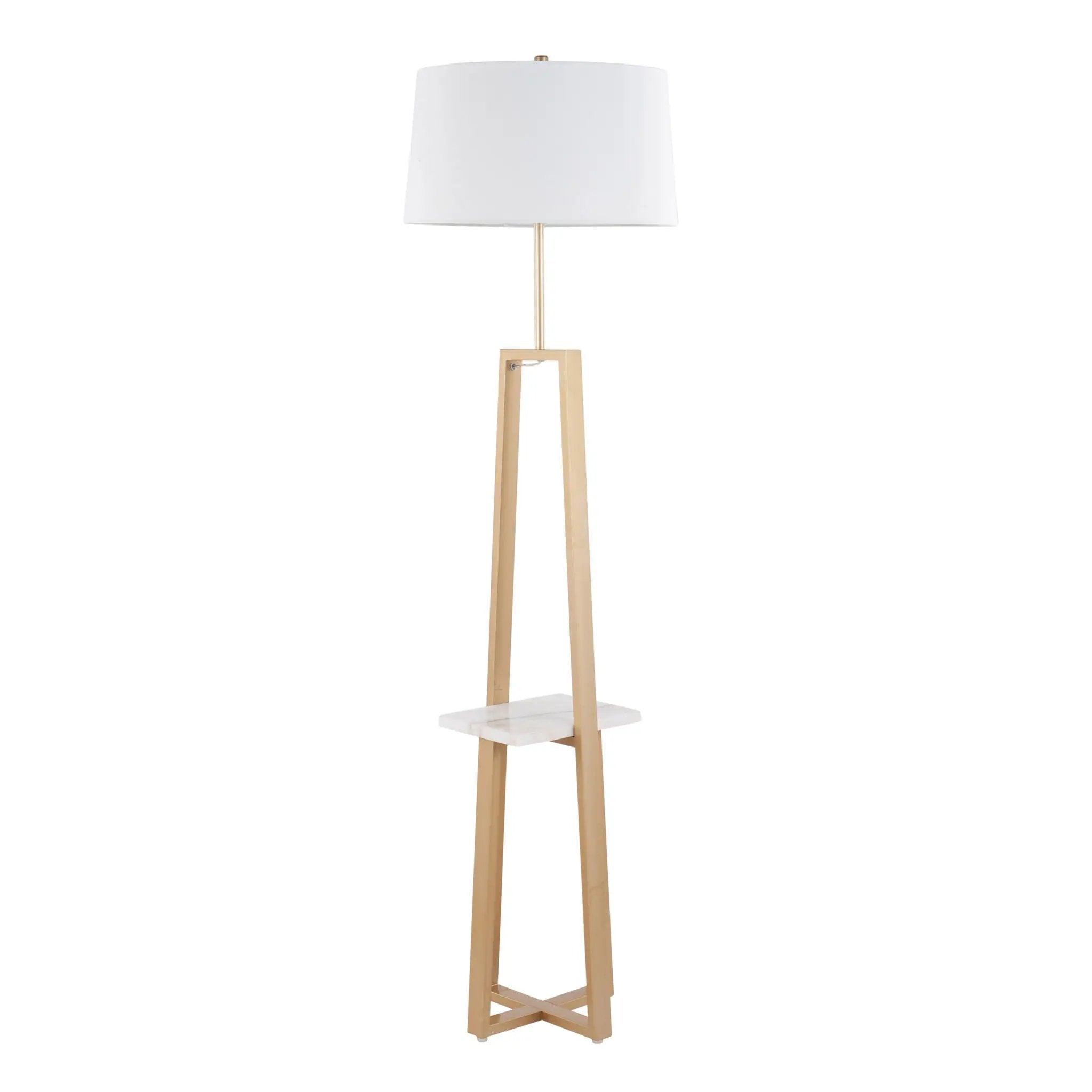 Cosmo - Shelf Contemporary / Glam Floor Lamp by HouseOfZazla