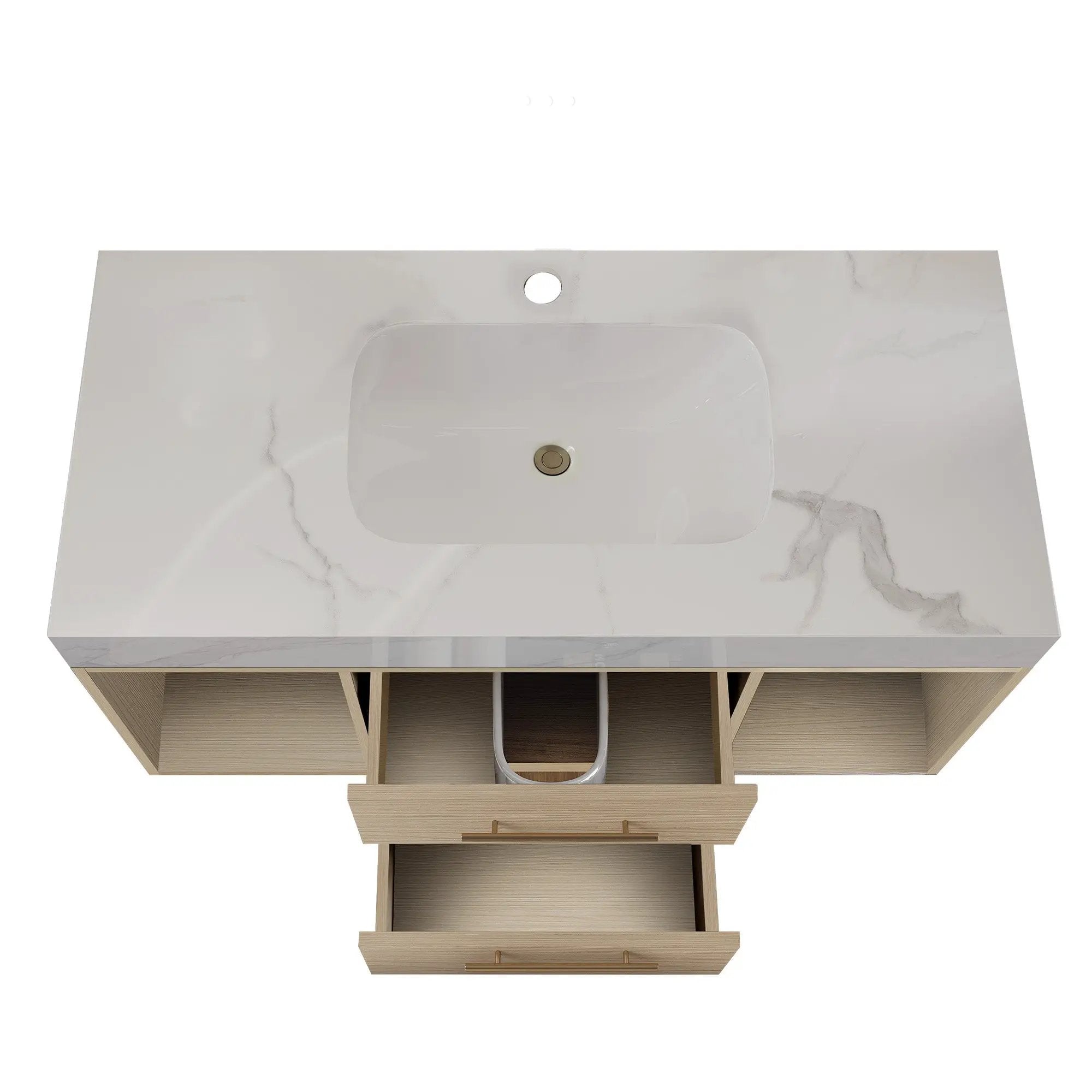 39.4" Floating Bathroom Vanity with Ceramic Sink by HouseOfZazla