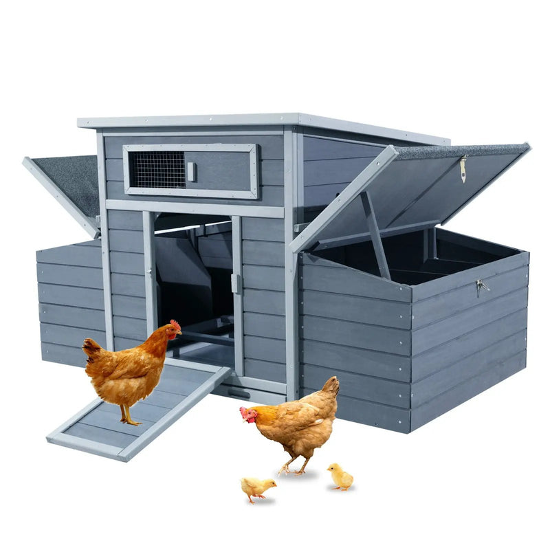 Large Chicken Coop Outdoor Hen House & Dual Nesting Boxes by HouseOfZazla