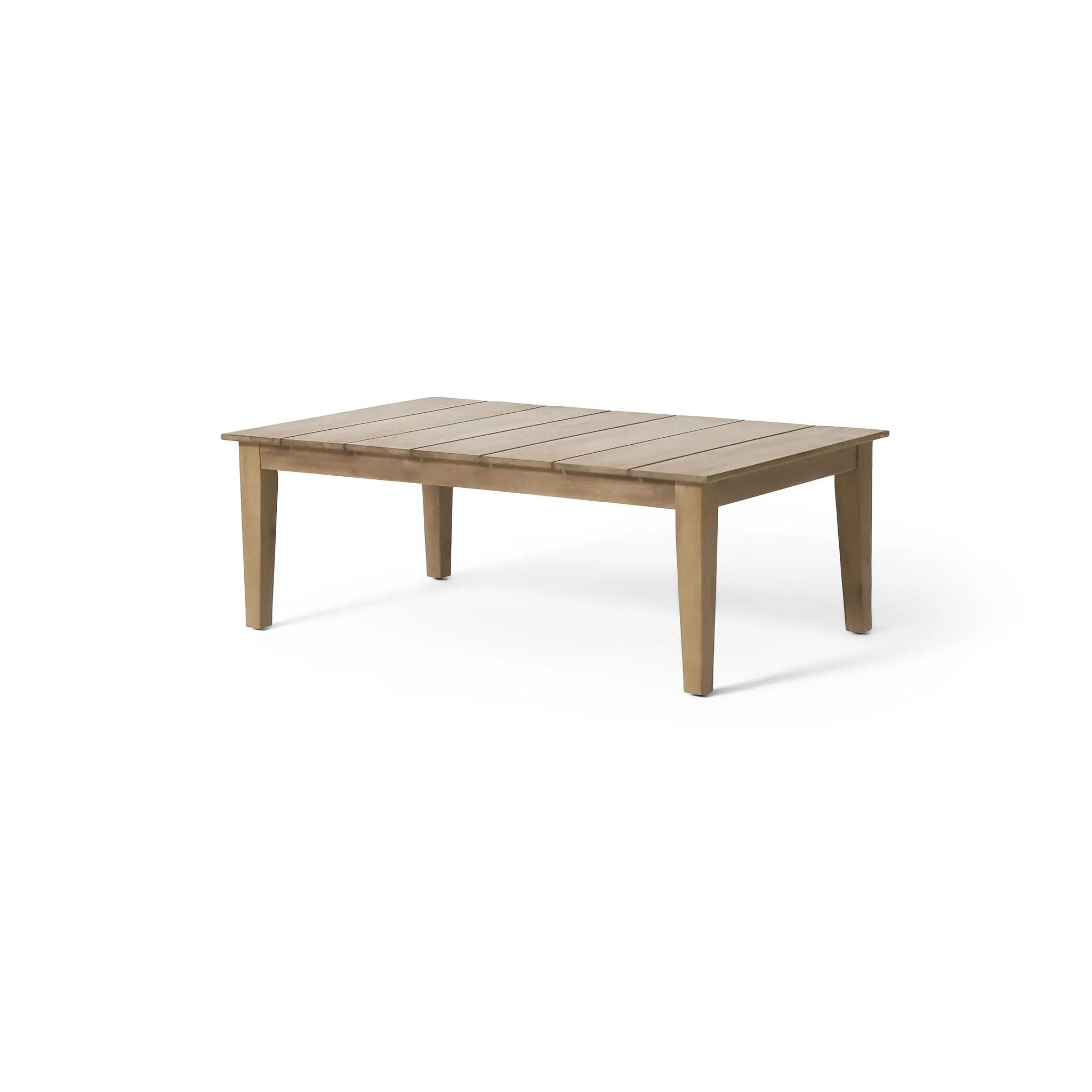 Outdoor Coffee Table With Slat Panel Top - Light Brown by HouseOfZazla