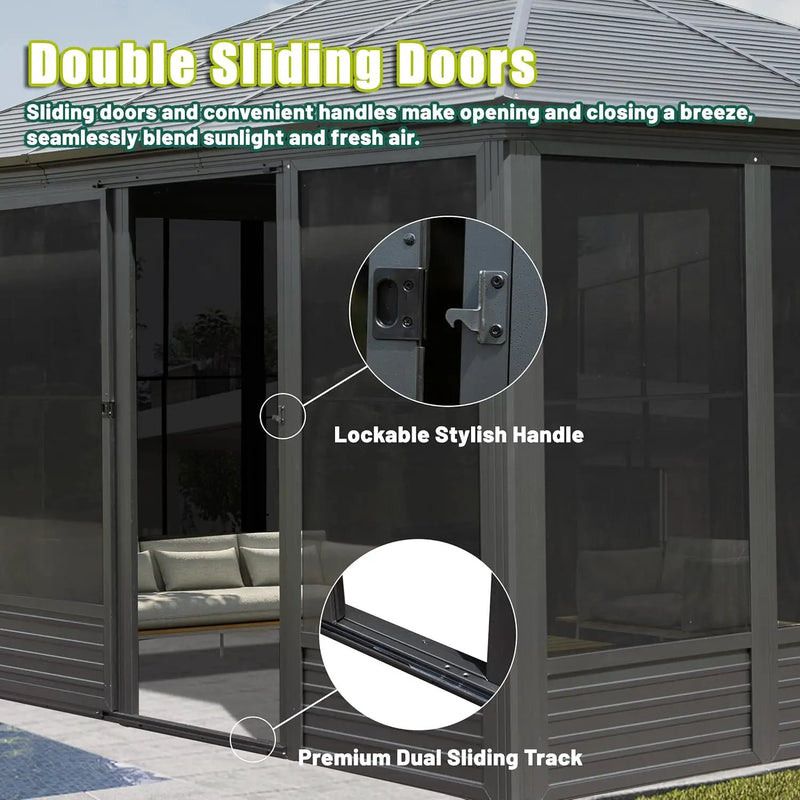 11.2x14.6FT Aluminum Hardtop Gazebo by HouseOfZazla
