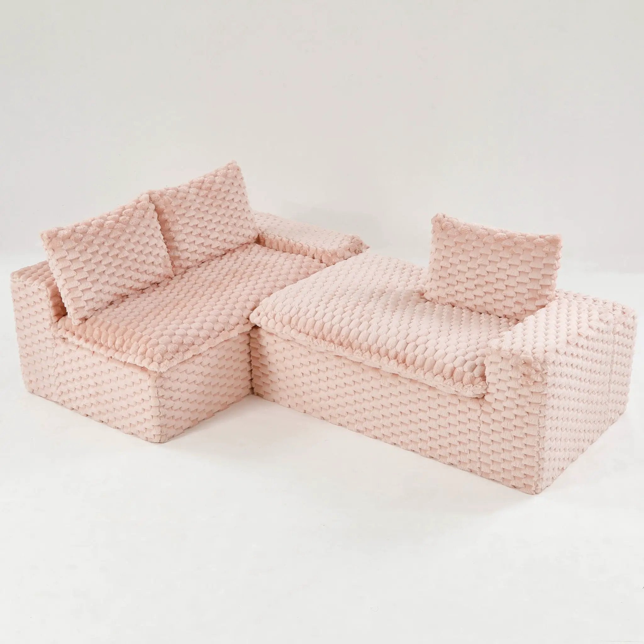 Modular Sofa, Convertible Twin Seat With Chaise Lounge by HouseOfZazla