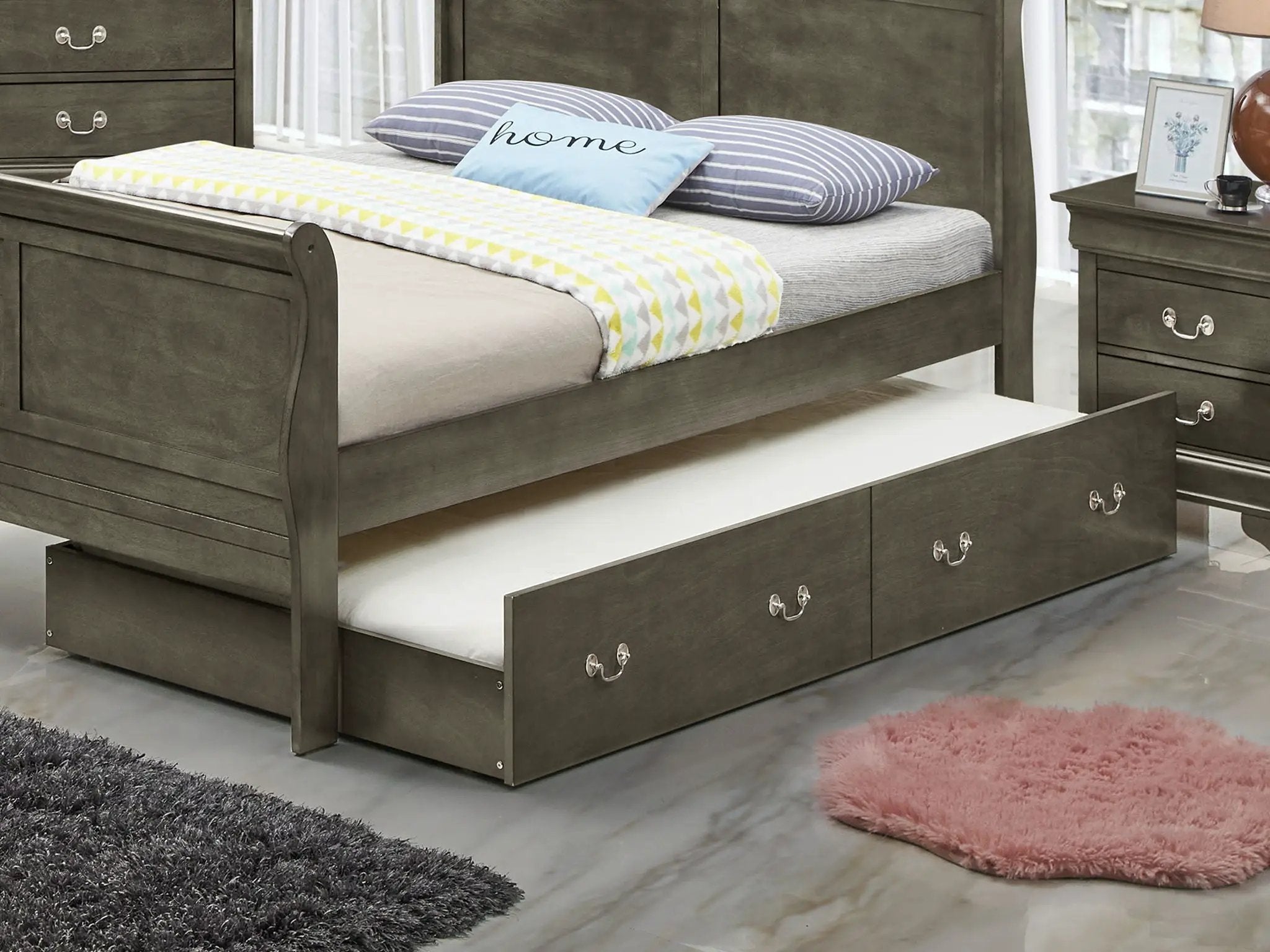 Elegant Trundle Bed With Timeless Charm by HouseOfZazla