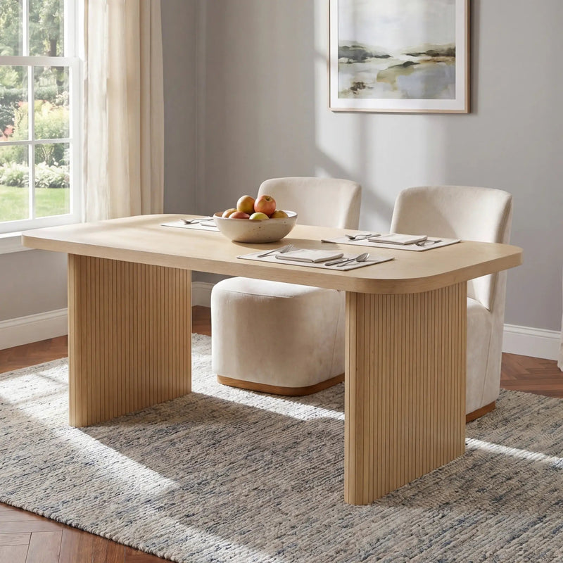 Natural Oak Veneer Dining Table by HouseOfZazla