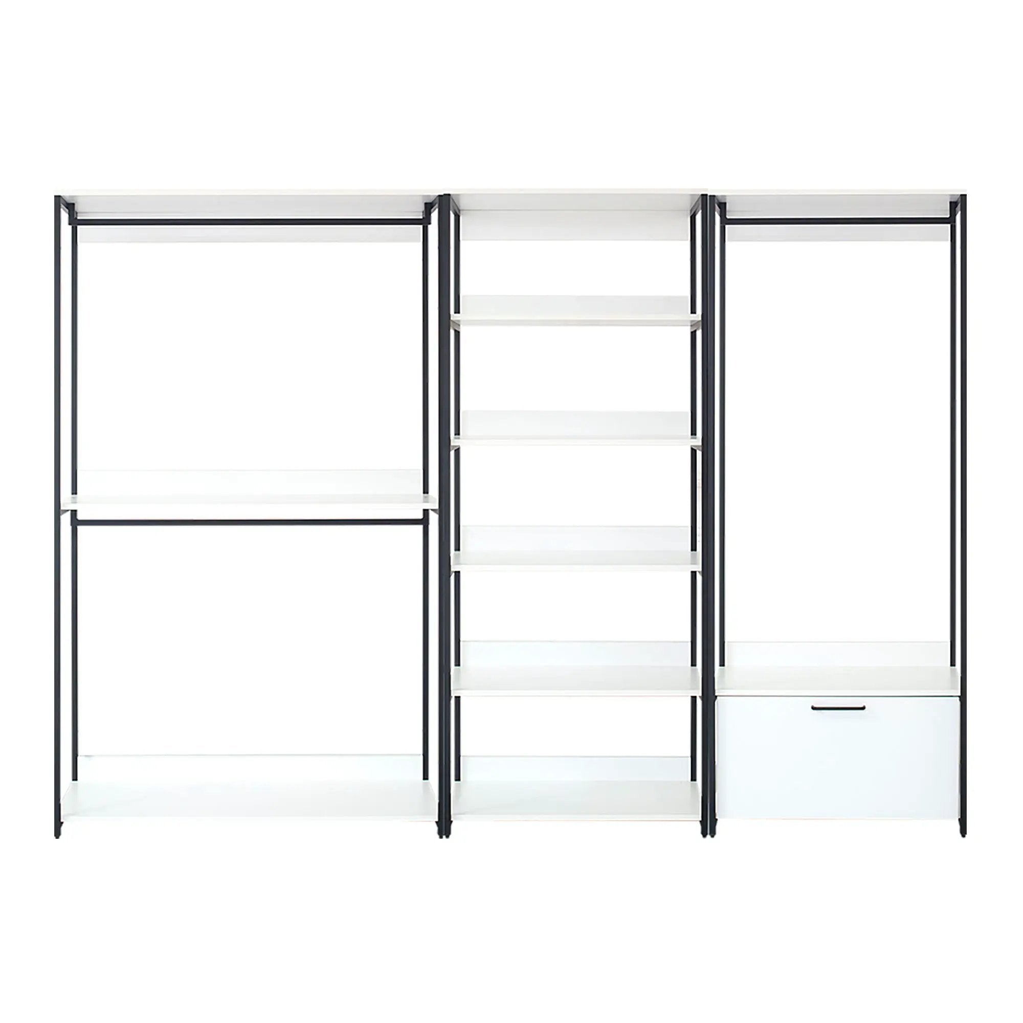 Fiona - Freestanding Walk-In Closet System, Extra Storage Space - White by HouseOfZazla