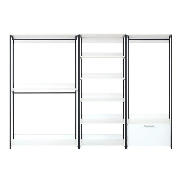 Fiona - Freestanding Walk-In Closet System, Extra Storage Space - White