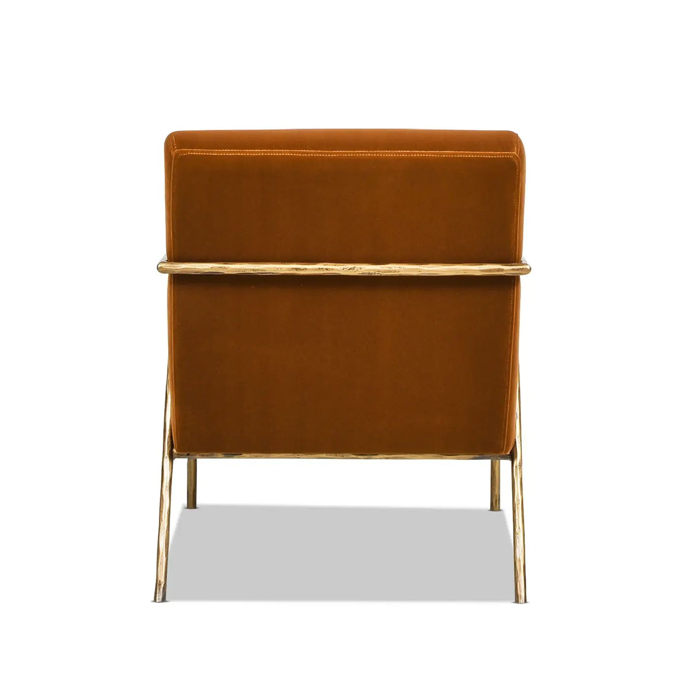 Aerin - Hammered Brass Upholstered Accent Arm Chair by HouseOfZazla
