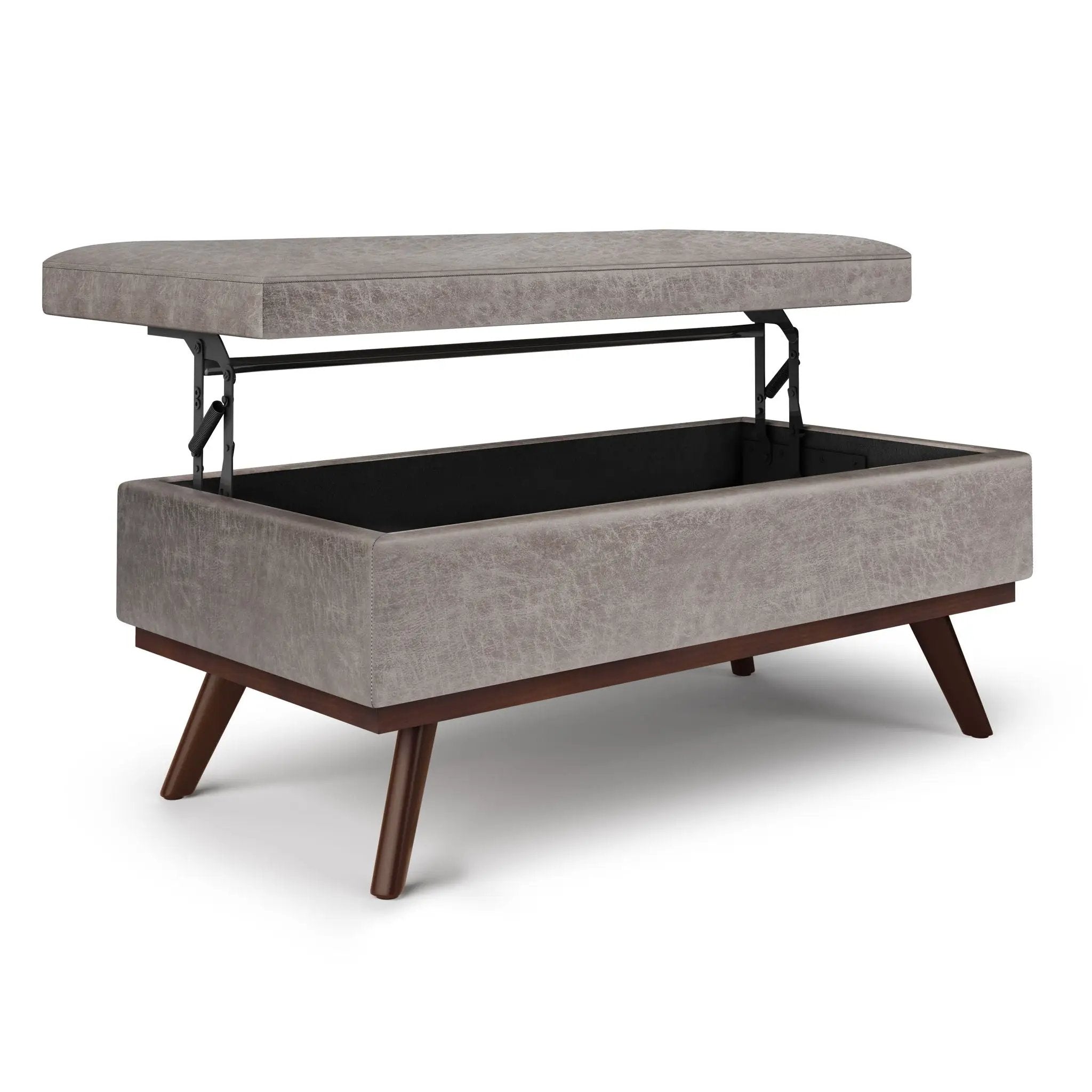 Owen - Lift Top Large Coffee Table Storage Ottoman, Mid Century Style by Unique Piece Furniture