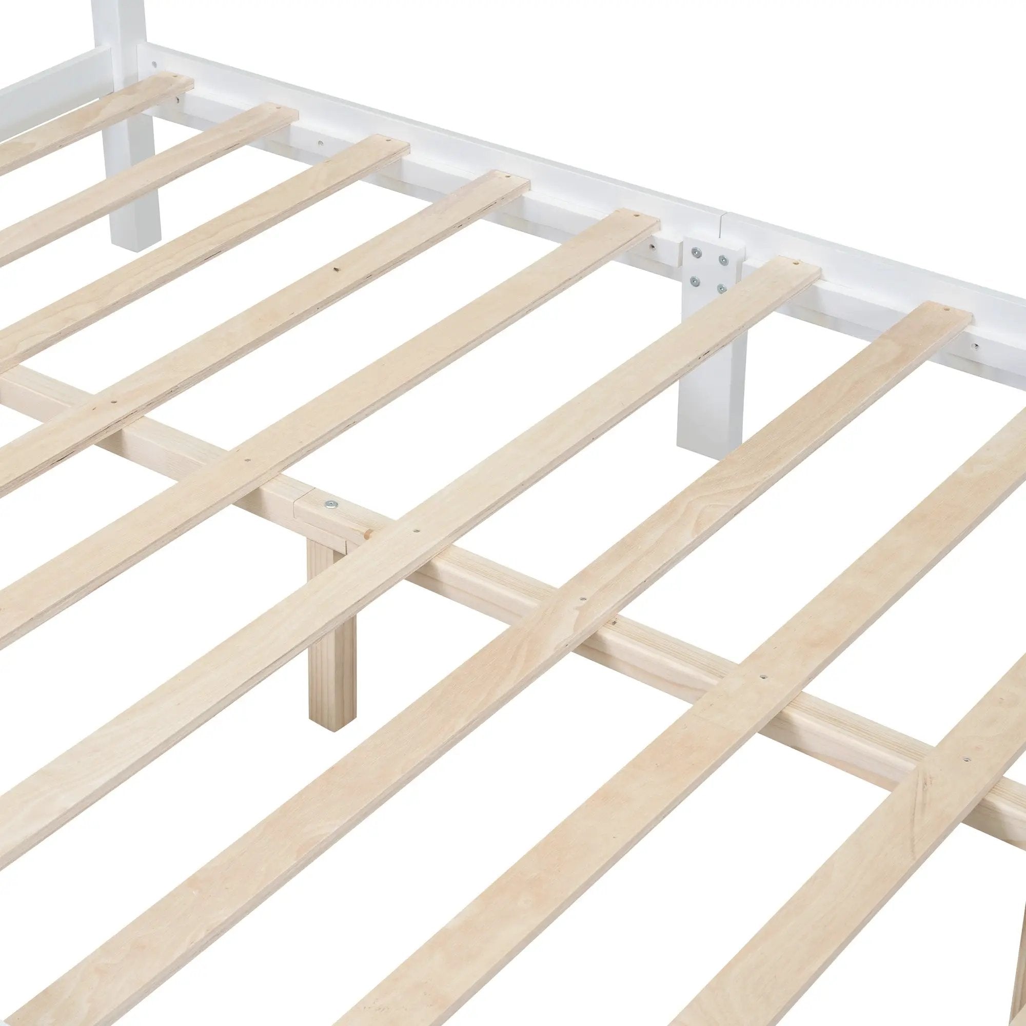 Full Size Wood Platform Bed Frame,Retro Style Platform by BLAKHOM
