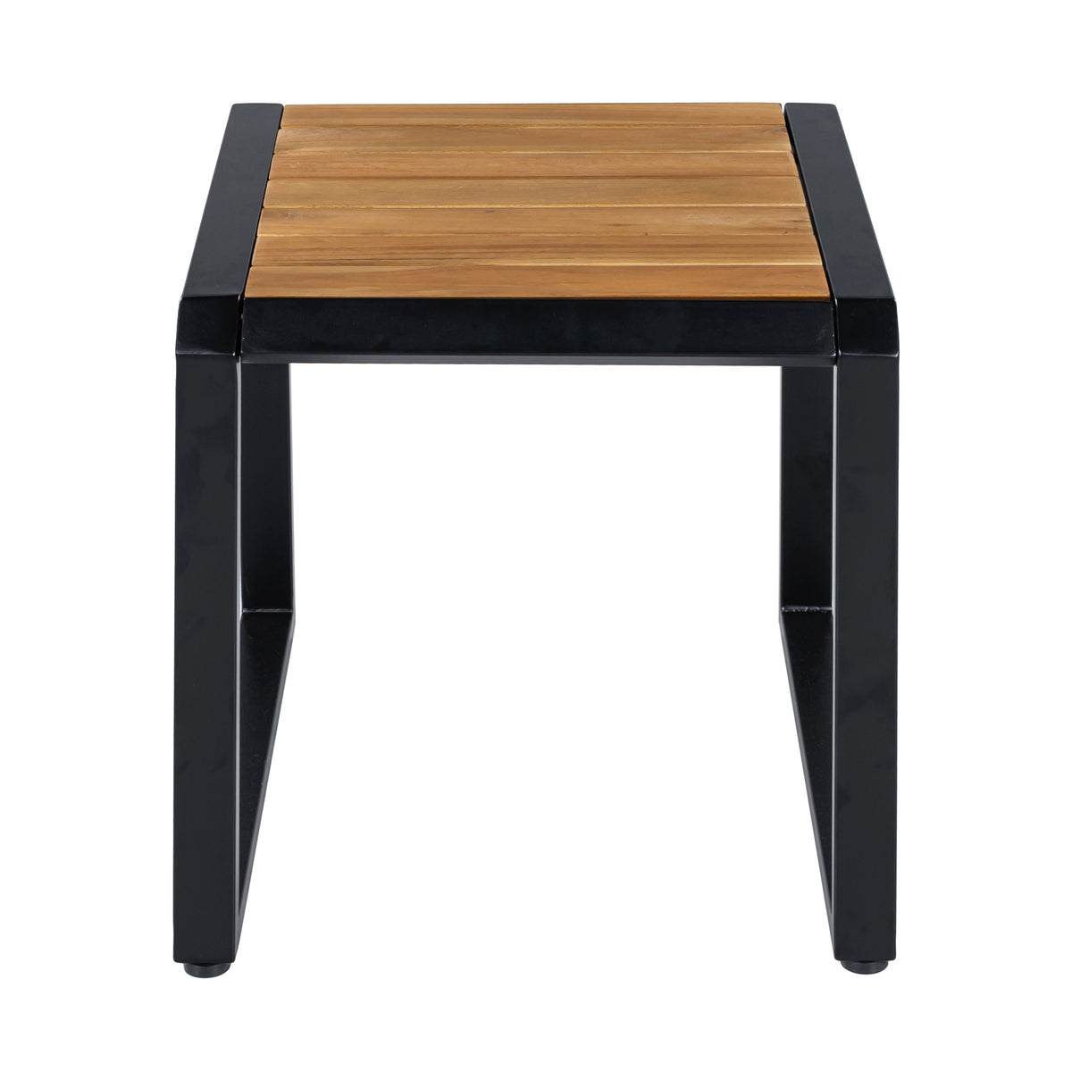 Outdoor Side Table with Teak Wood Top by HouseOfZazla