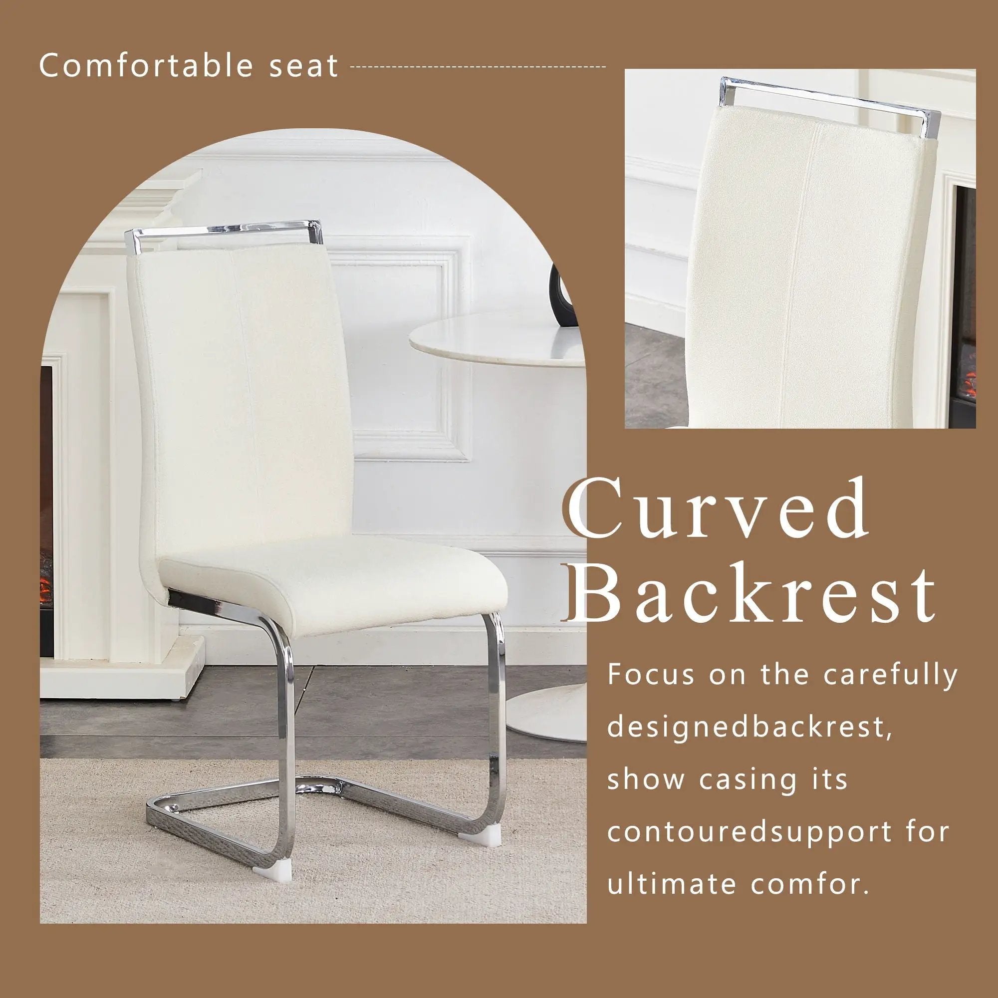 Dining Chairs With Ergonomic Backrest by Unique Piece Furniture