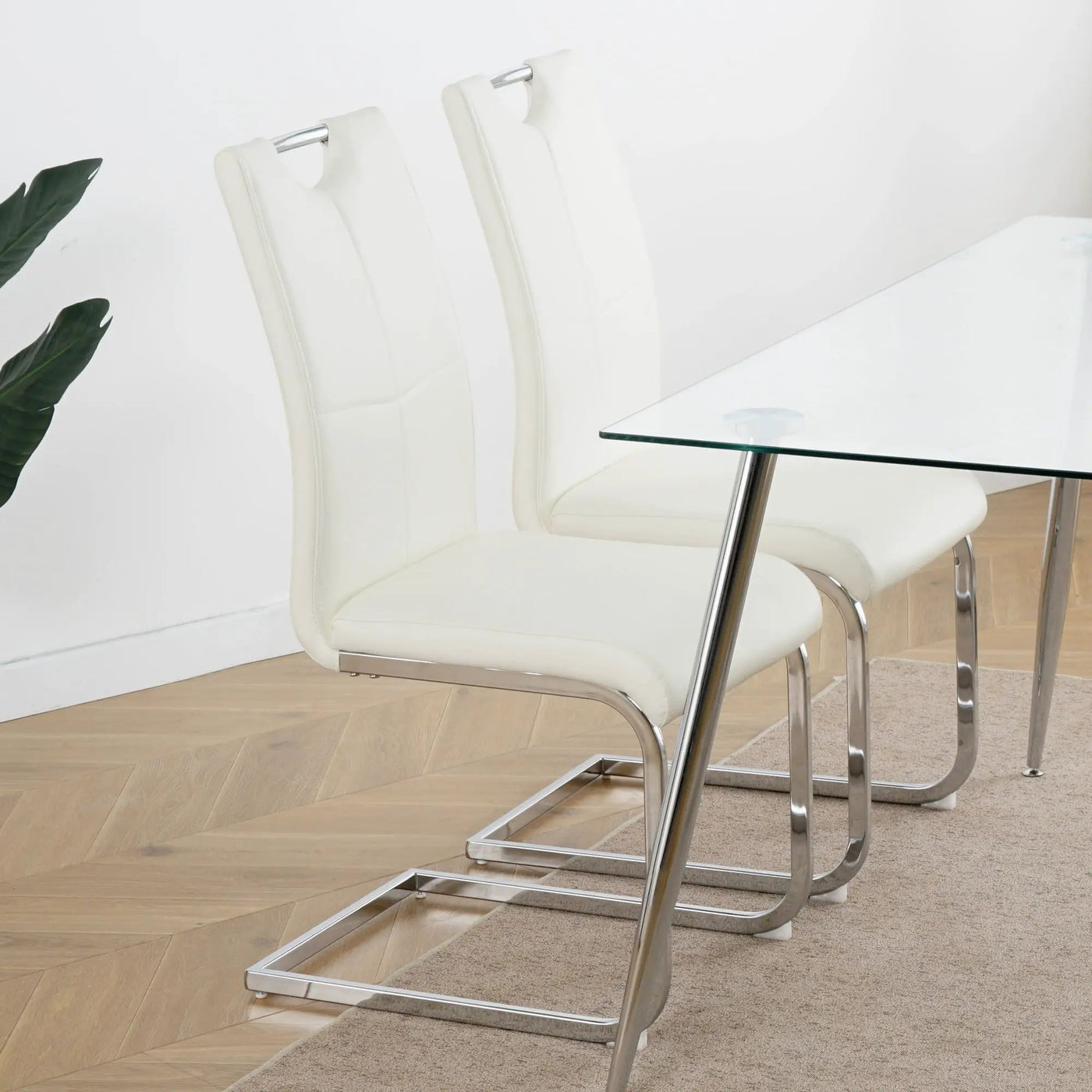 Modern Dining Chairs With Padded Seat And Metal Legs by HouseOfZazla