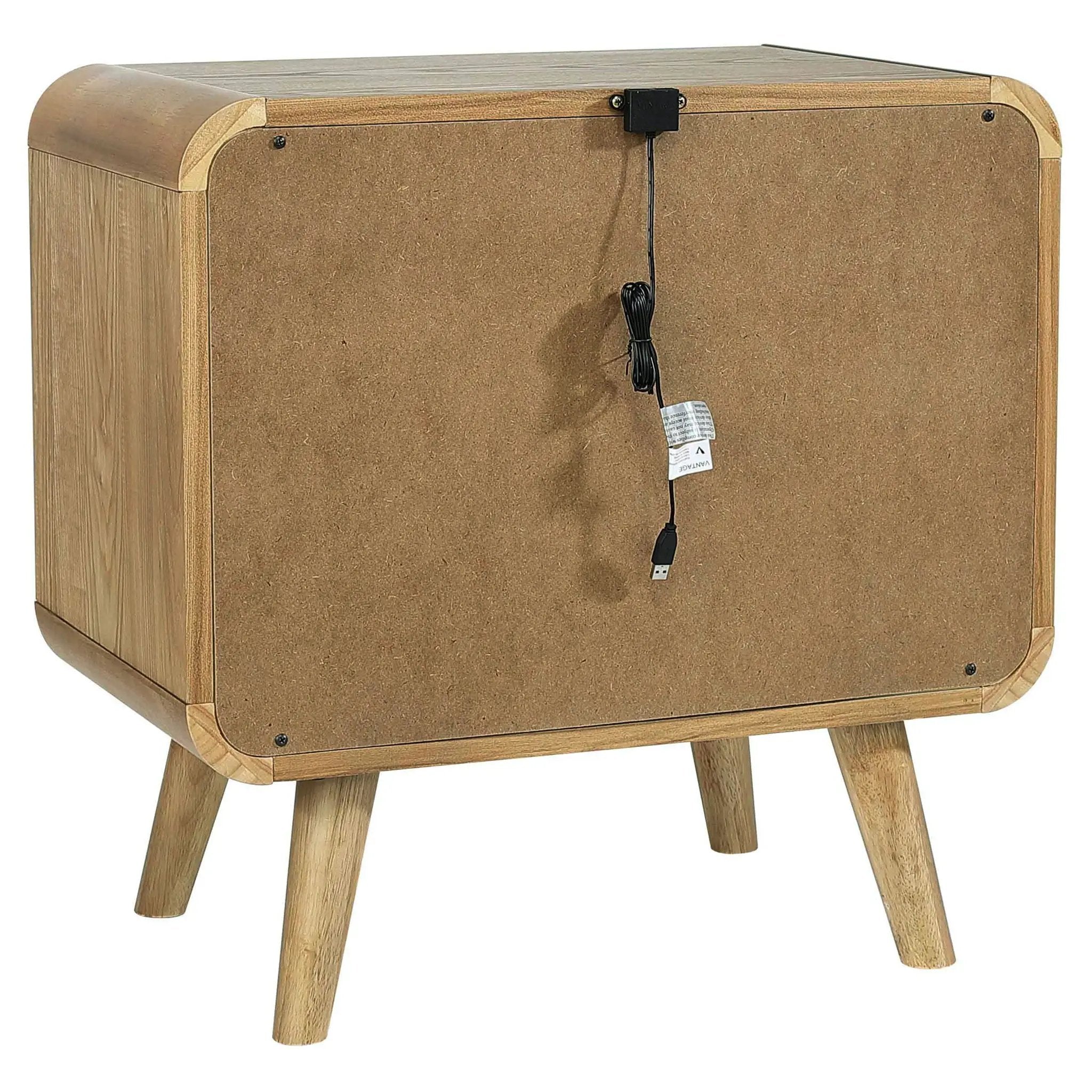 Robyn 2-drawer Nightstand Bedside Table Light Ash by Unique Piece Furniture