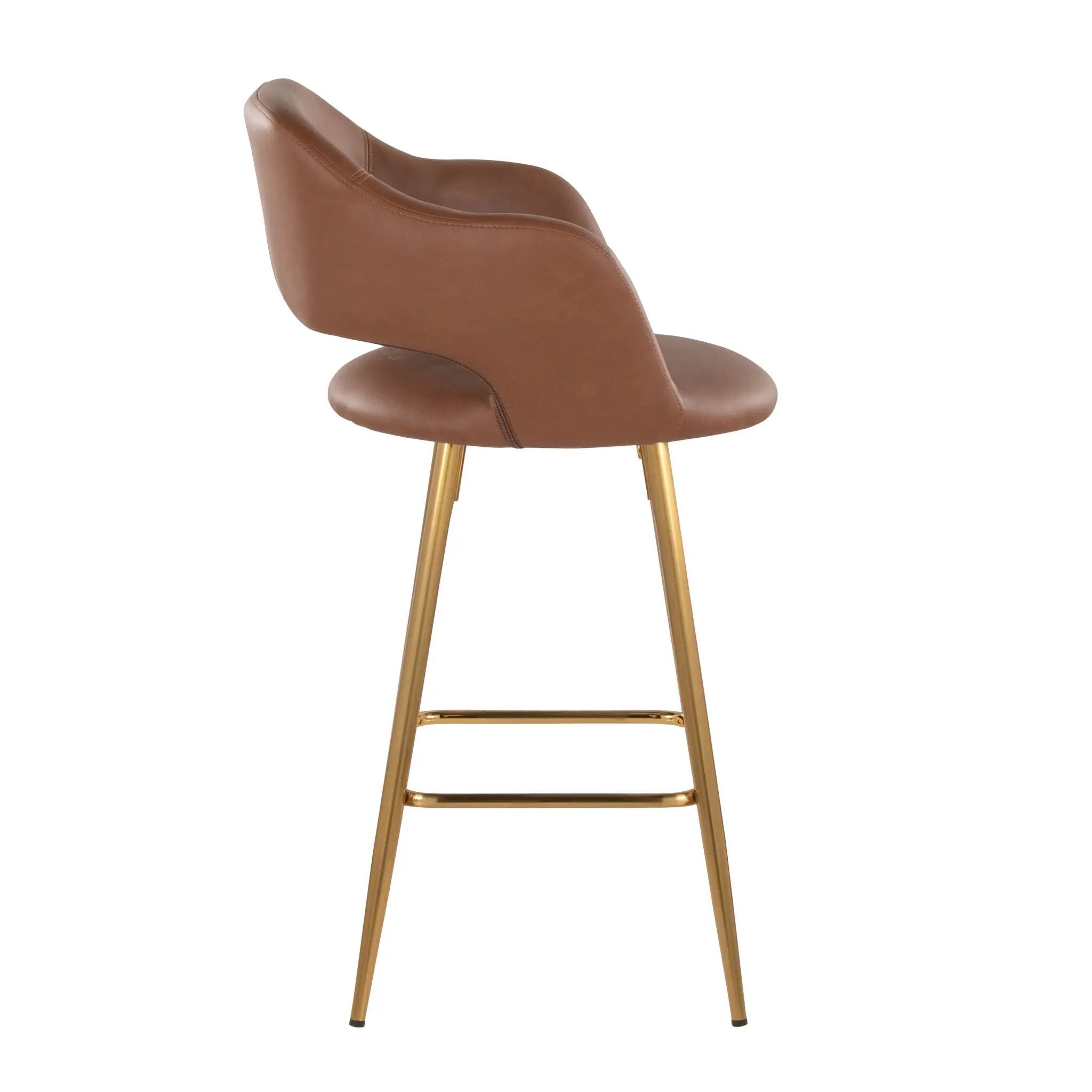 Margarite - Contemporary Fixed Height Counter Stool With Footrest (Set of 2) With Square by Unique Piece Furniture