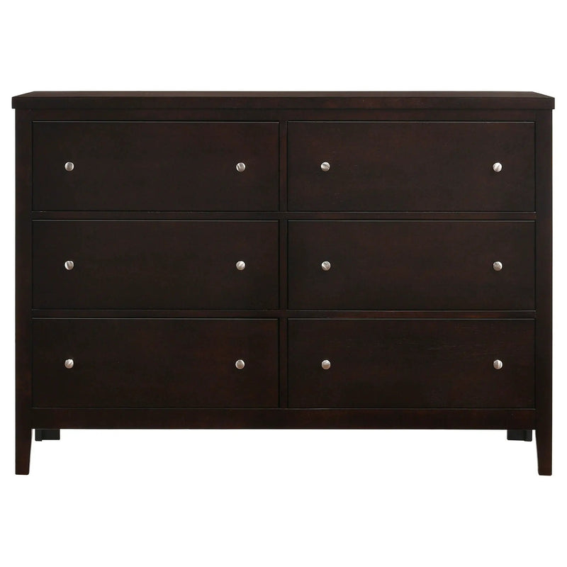 Carlton 6-drawer Dresser Cappuccino by Unique Piece Furniture
