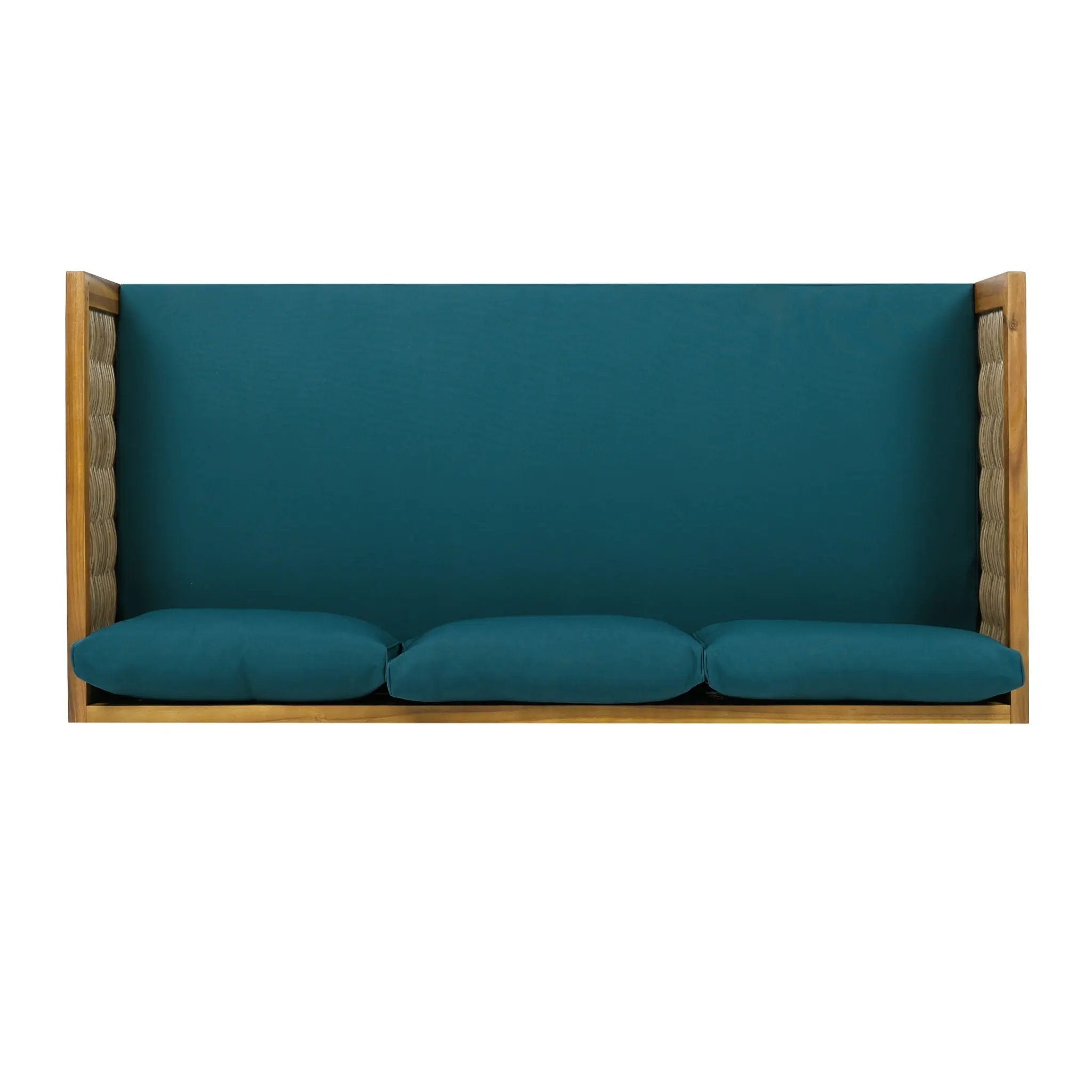 Claremont 3 Seater Daybed Teak Acacia Wood Water Resistant Cushions by HouseOfZazla