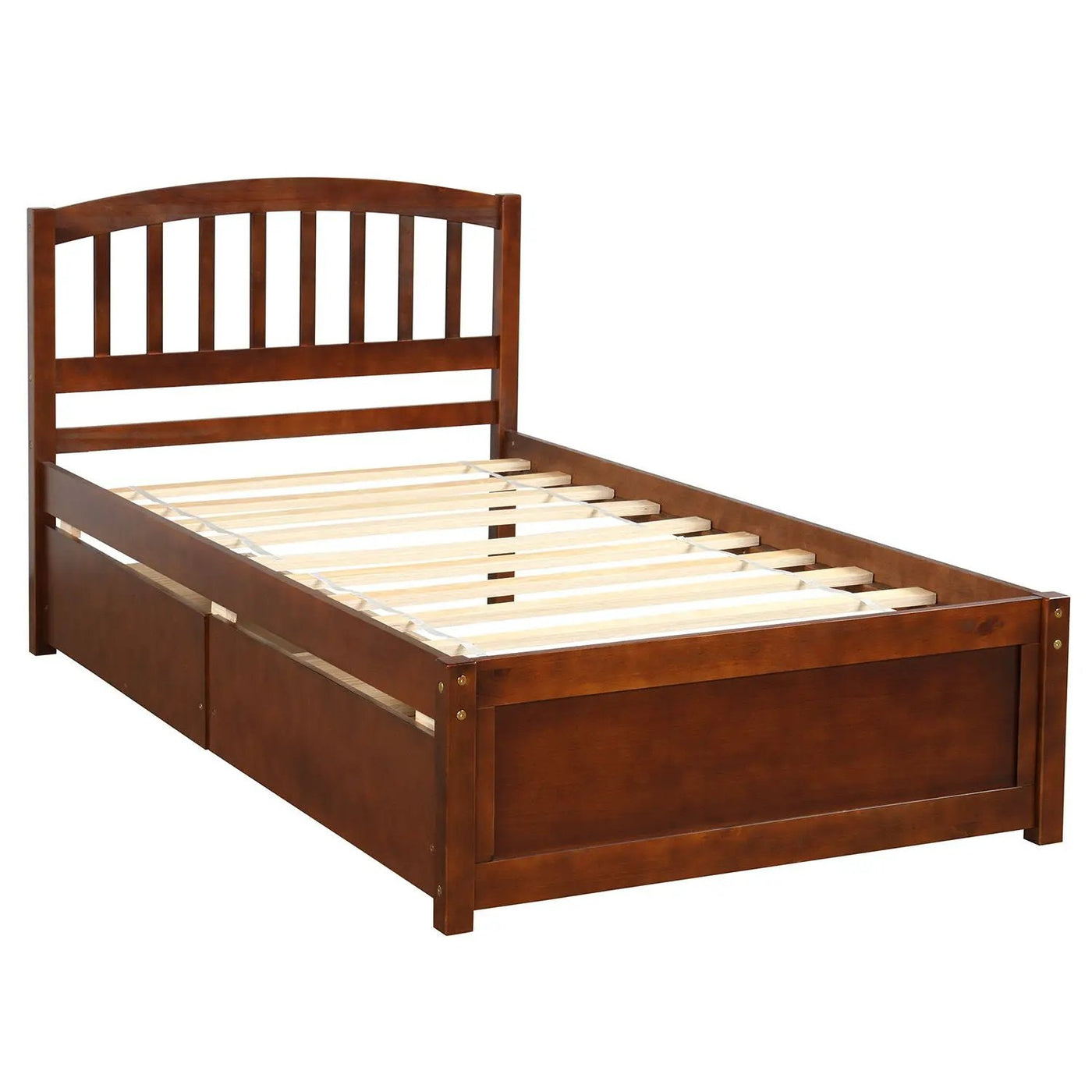 Platform Storage Bed Wood Bed Frame With Two Drawers And Headboard by Unique Piece Furniture