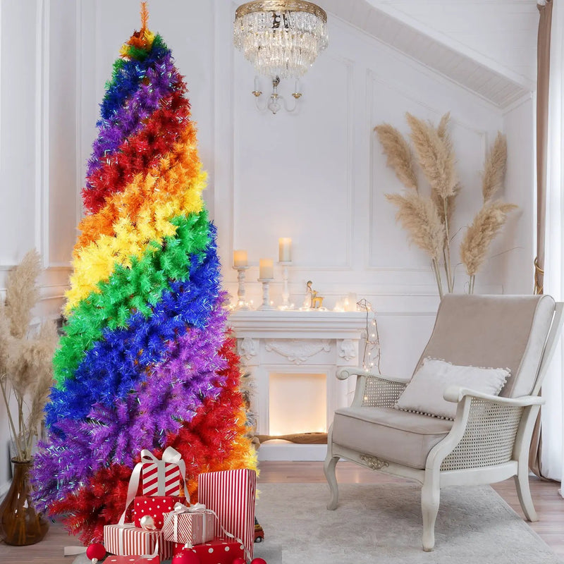 7.5ft Rainbow Spiral Christmas Tree by HouseOfZazla