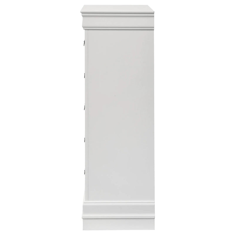Louis Philippe 5-drawer Bedroom Chest White by Unique Piece Furniture