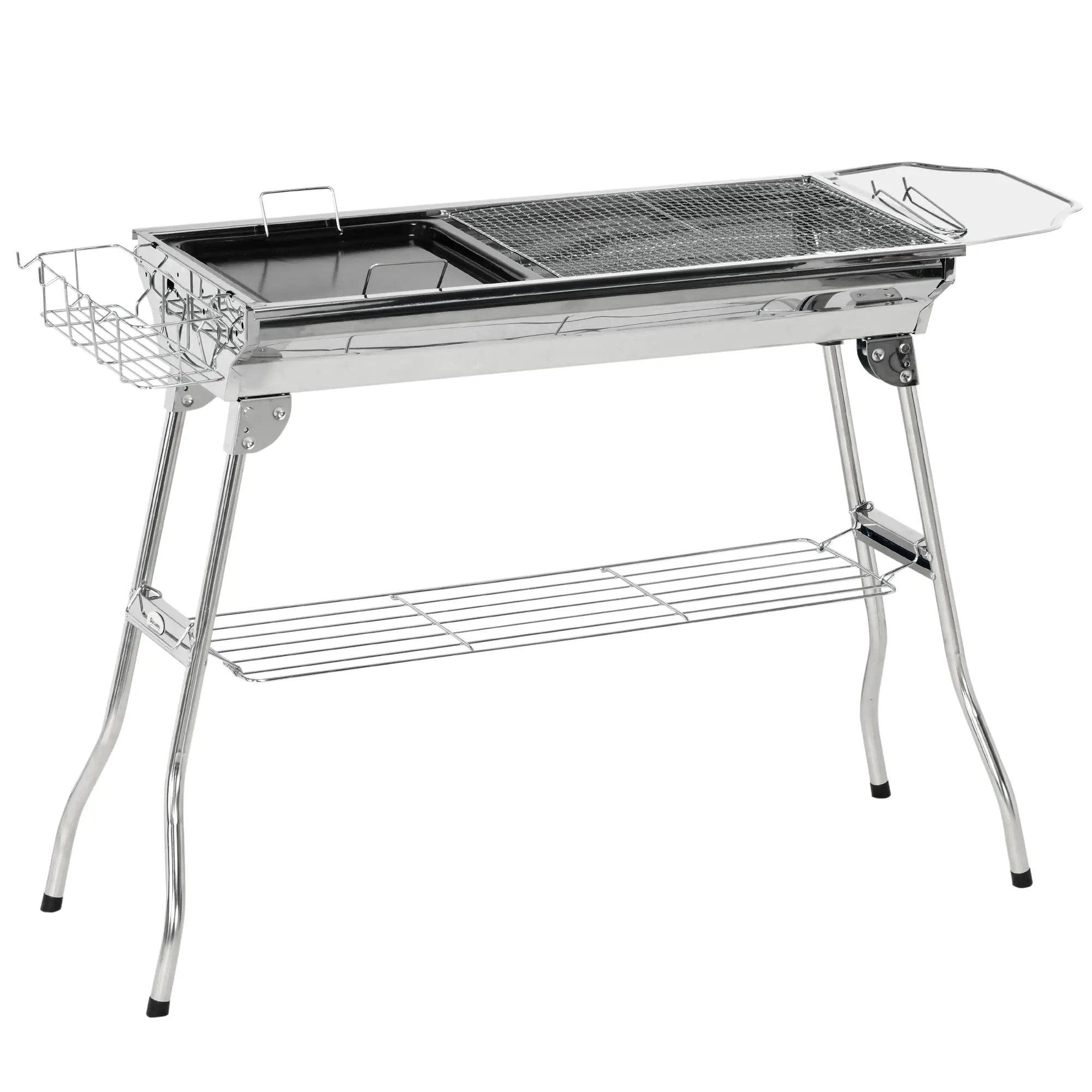 Outsunny Charcoal Grill Stainless Steel Portable Folding BBQ by HouseOfZazla