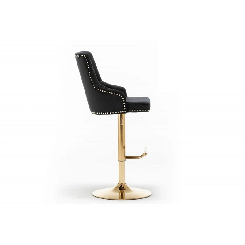 Adjustable Swivel Bar Stool With Nailhead Trim (Set of 2) by Unique Piece Furniture