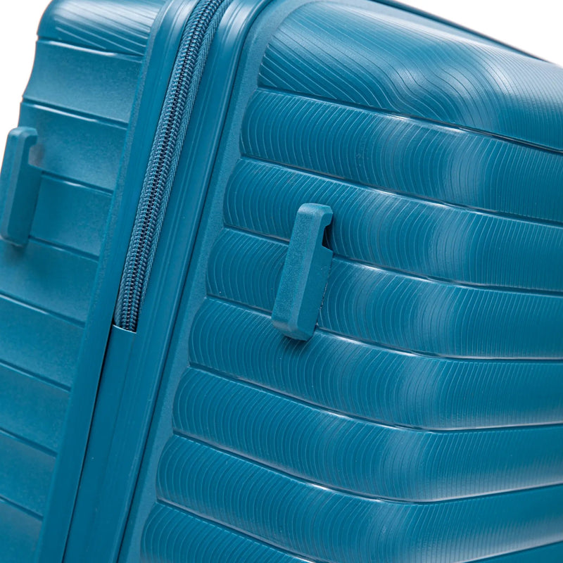 14"/20"/24"/28" 4-Piece PP Spinner Wheel Luggage Set with Cosmetic Case (Blue) by HouseOfZazla