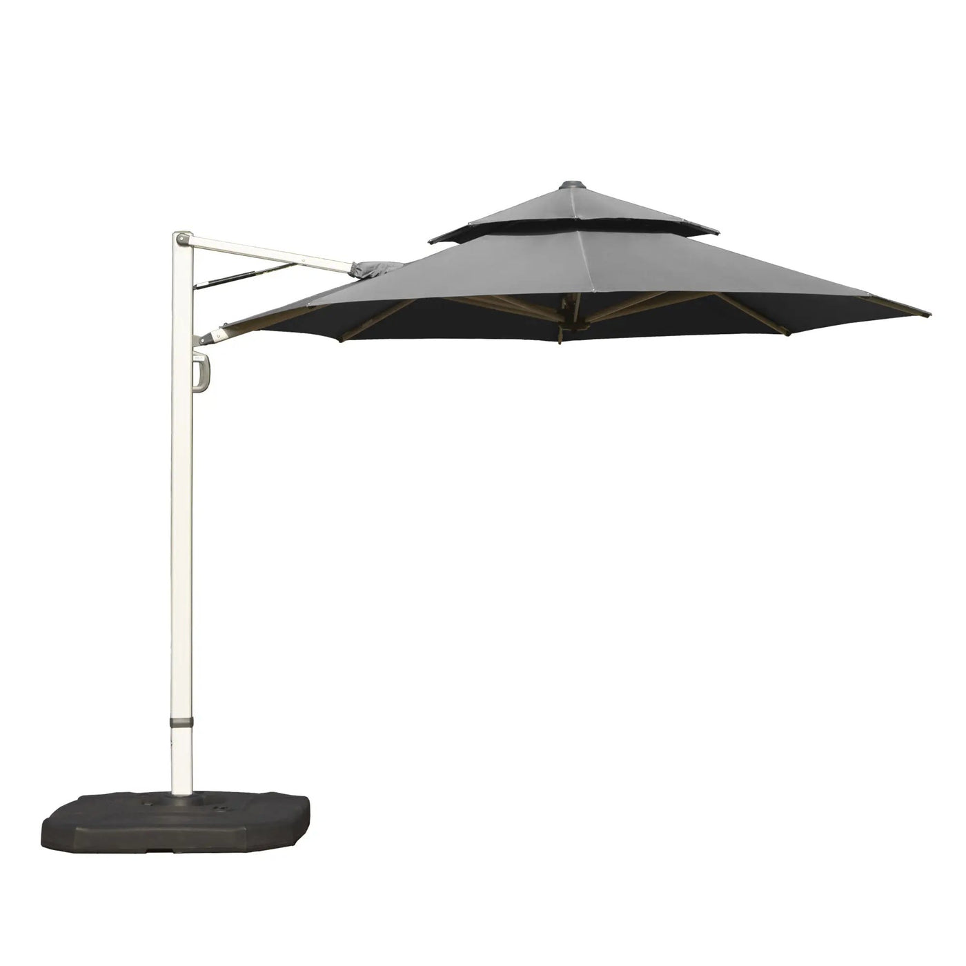 Round Cantilever Umbrella with Center Pole by HouseOfZazla