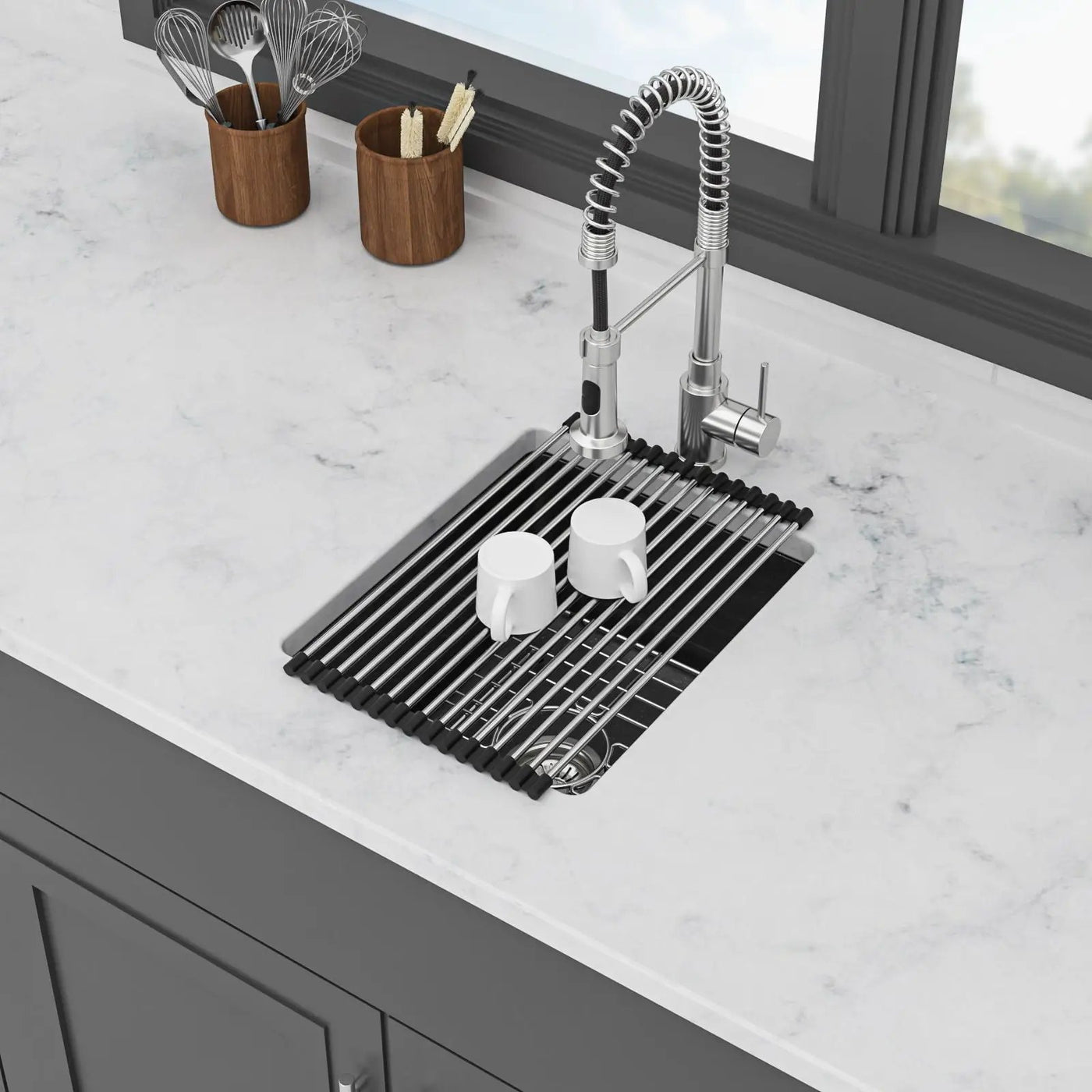 Quartz Composite Undermount Single Bowl Kitchen Sink by HouseOfZazla