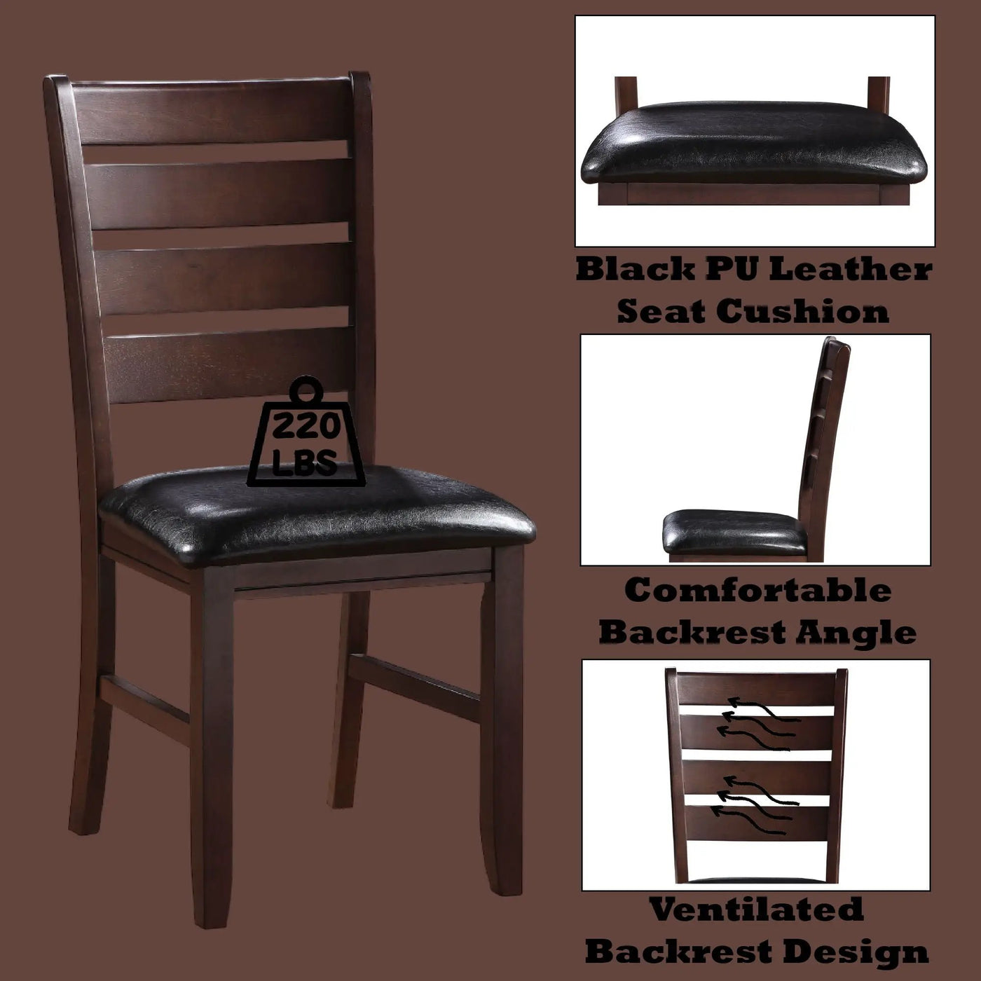 Urbana Synthetic Leather Side Chair (Set of 2) by HouseOfZazla