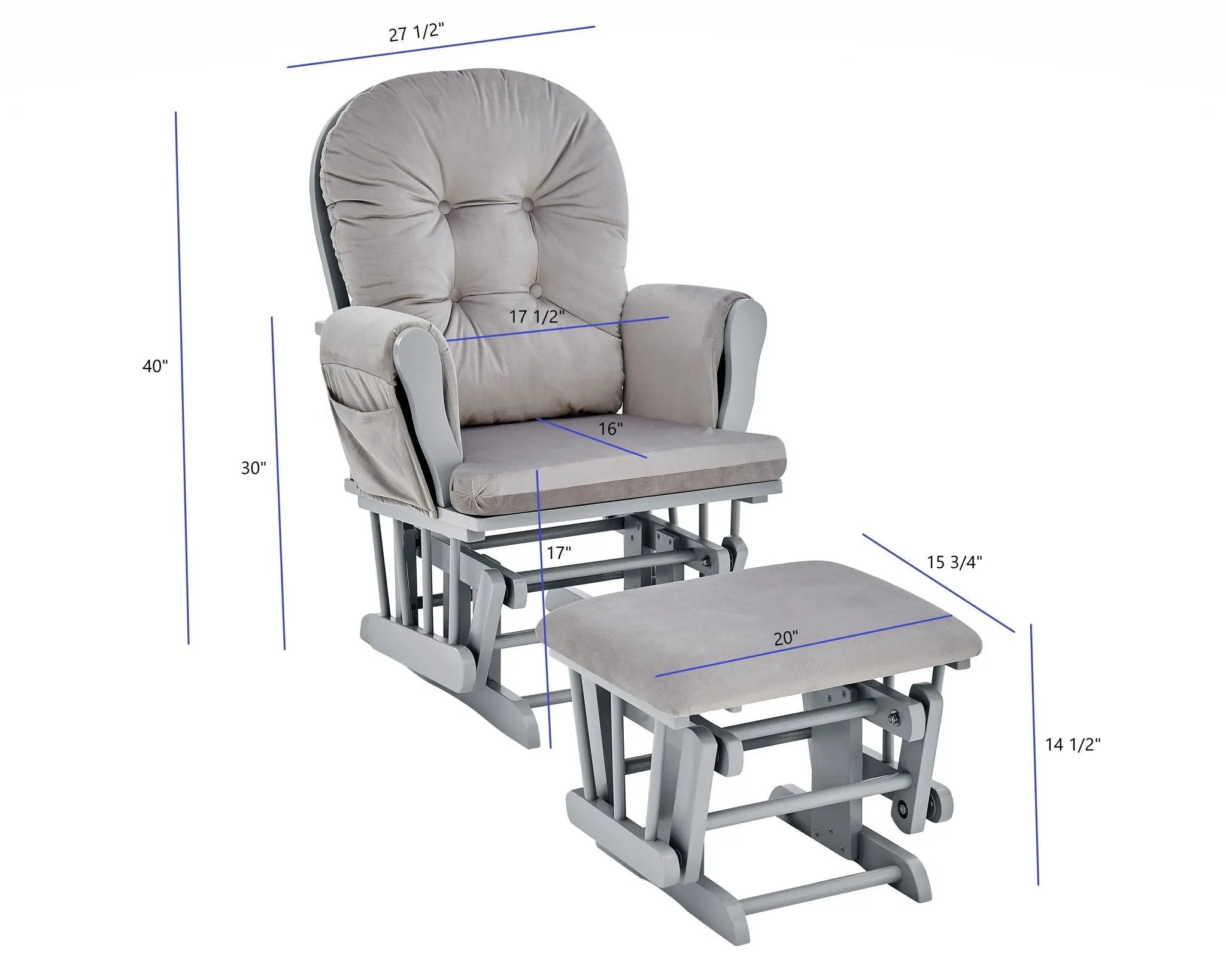 Mason - Glider And Ottoman by HouseOfZazla
