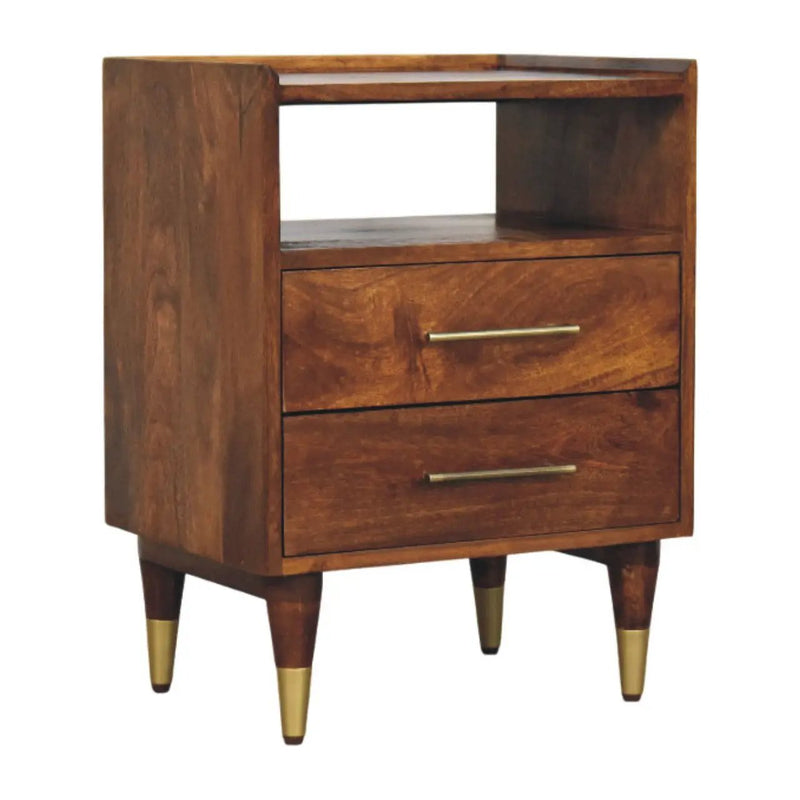 Artisan Furniture Solid Wood Camden Chestnut Bedside by HouseOfZazla