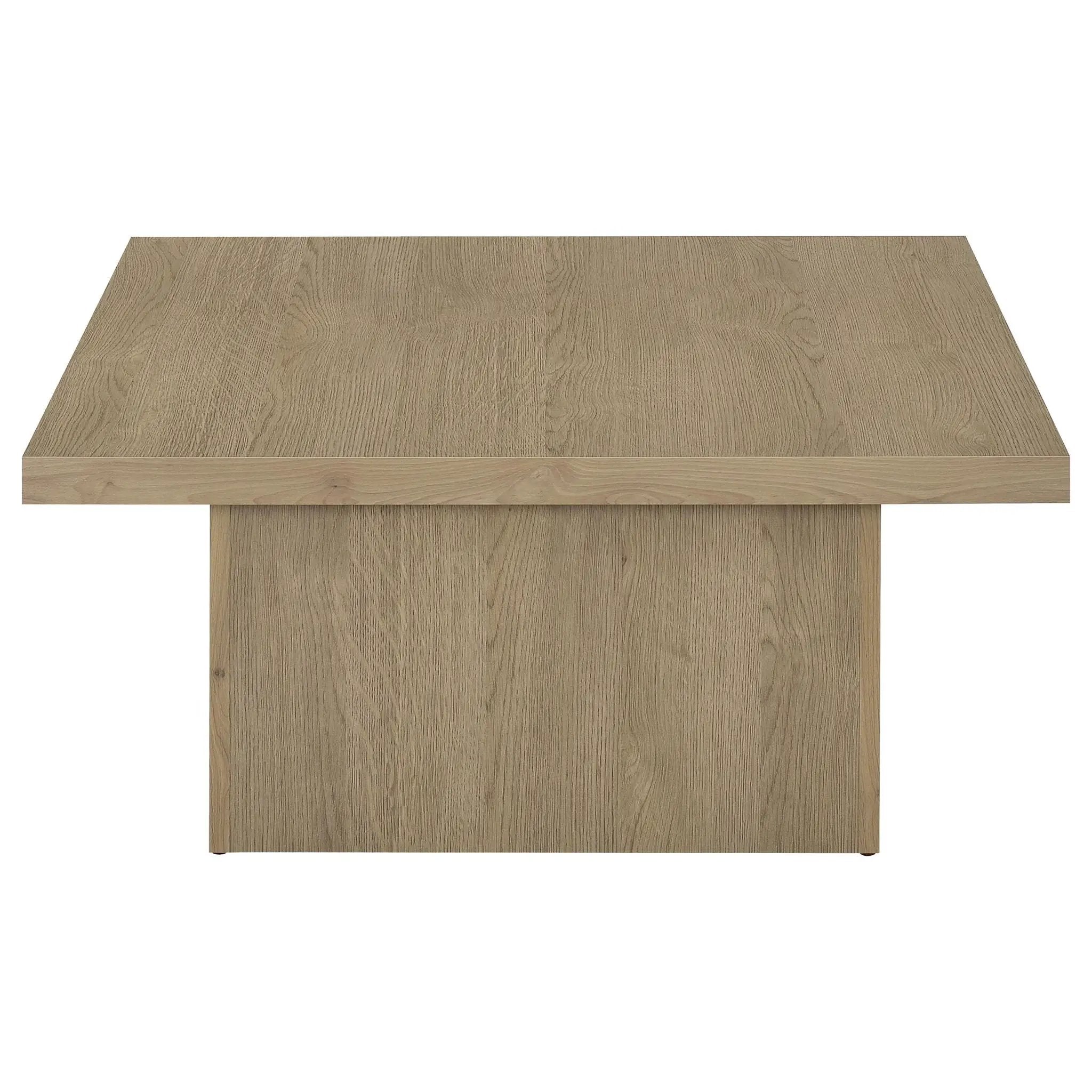 Devar Square Engineered Wood Cocktail Coffee Table Latte by Unique Piece Furniture